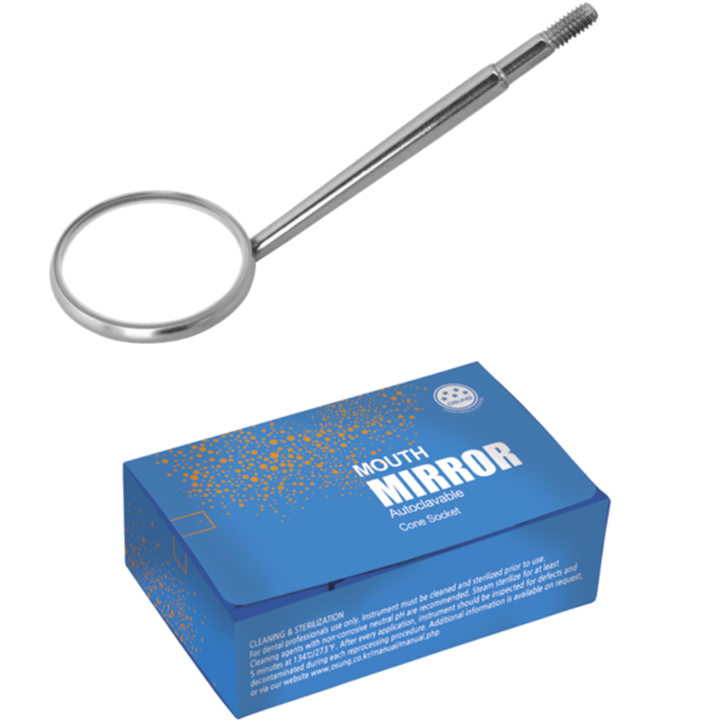 Osung DMCS5 Dental Mouth Mirrors #5 - Cone Socket, Pack of 12 - Professional Dental Tools for Dentists, Hygienists & Dental Students - Perfect for Oral Exams, Cleanings & Procedures