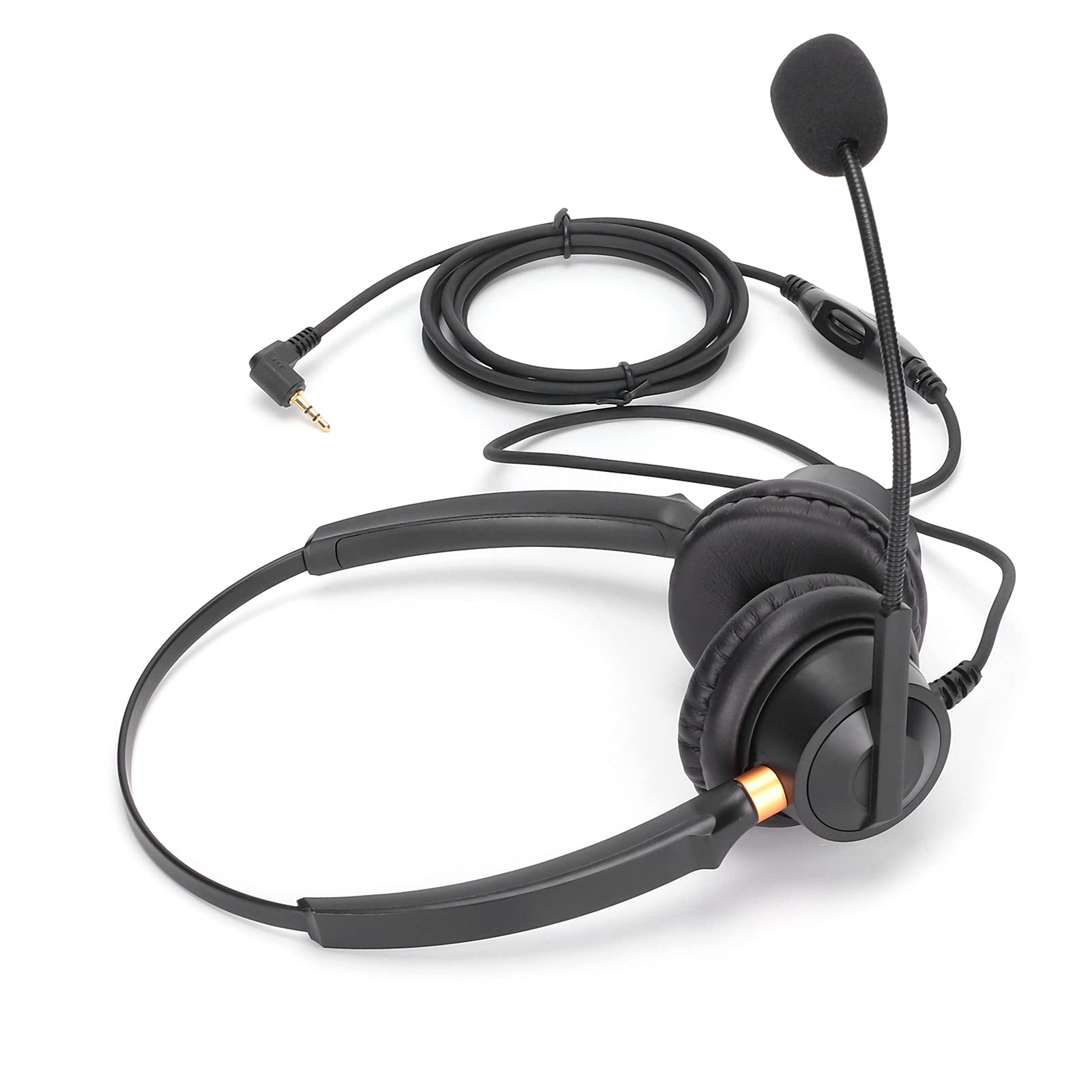 Pinsofy Noise Cancelling Office Headset with Clear Sound & Volume Control - Business Communication Headset for Improved Work Efficiency - Perfect for Call Centers, Remote Work & Online Meetings