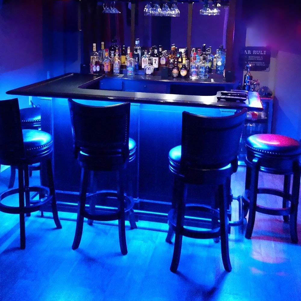 12V Blue LED Strip Light 16.4ft Waterproof Flexible Rope Light with 300 SMD5050 LEDs - Perfect for Home Decor, Bedroom, Party Lighting (12V Power Supply Not Included) - Create Stunning Ambiance for Weddings, Holidays & DIY Projects