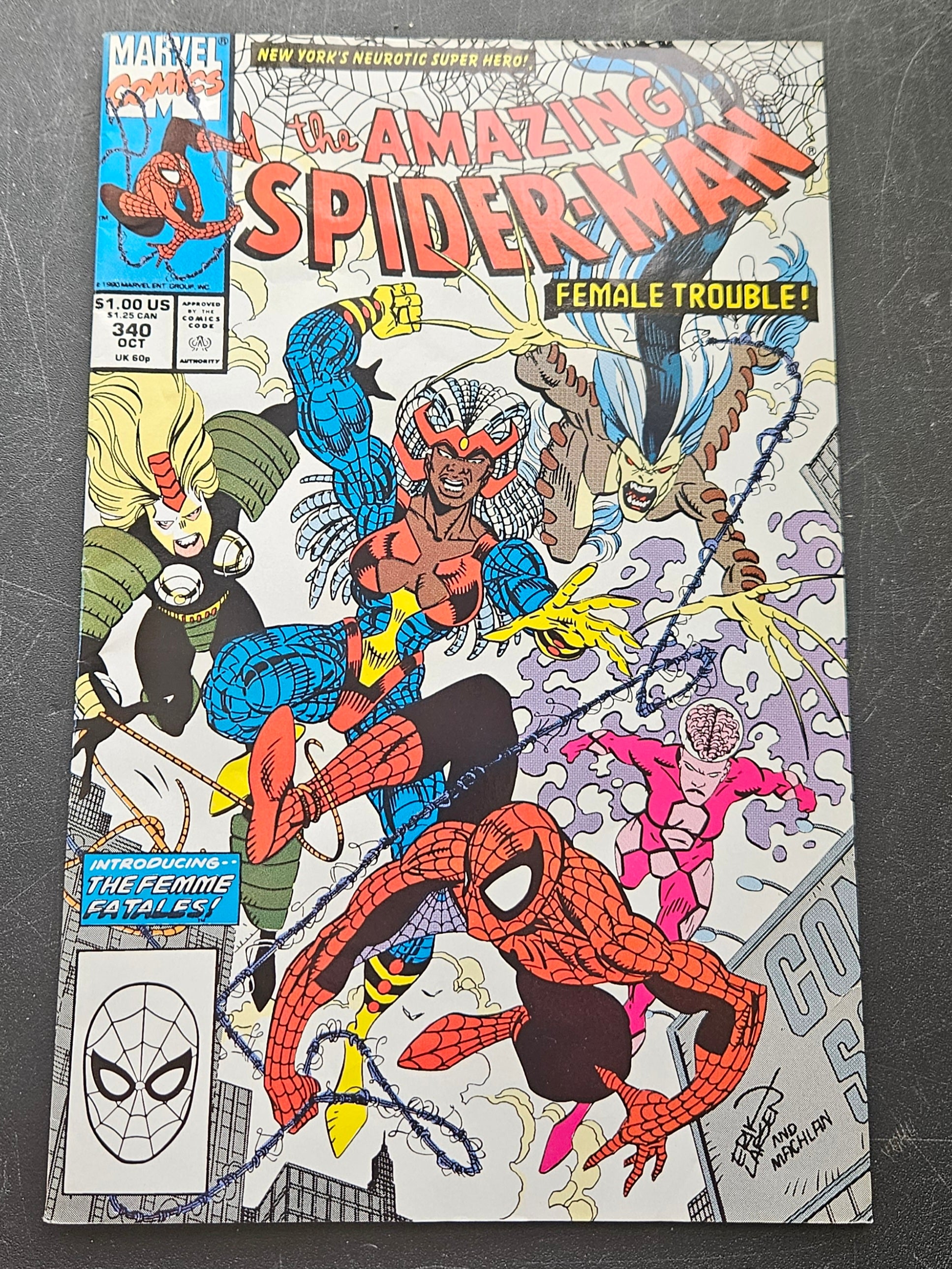 Amazing Spider-Man #340 Female Trouble - October 1990 Marvel Comic Book - Collectible Superhero Comic for Fans & Investors