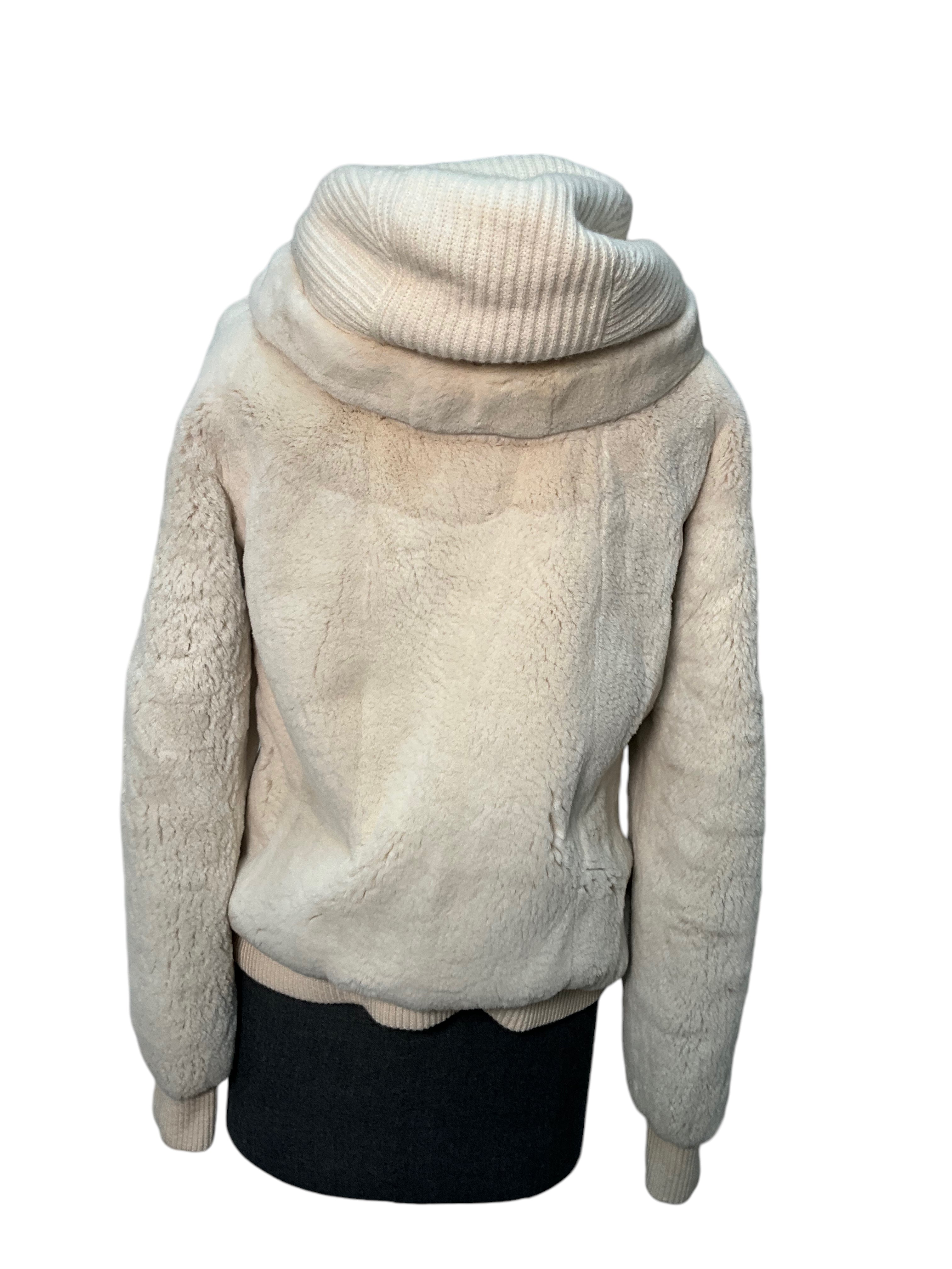 LORO PIANA Baby Cashmere Mink Fur Reversible Bomber Jacket - Size M NWT | Luxurious Winter Coat for Women, Soft Cashmere Blend, High-End Fashion Outerwear | Perfect for Cold Weather, Travel & Upscale Events