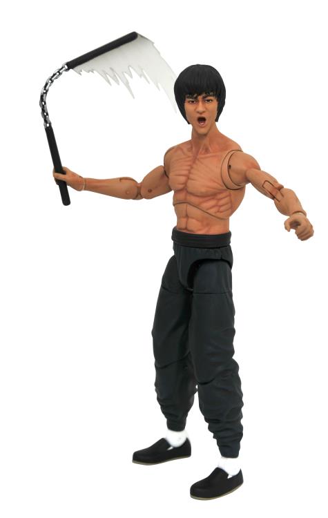 Diamond Select Bruce Lee Shirtless Action Figure - 7-Inch Collectible Martial Arts Statue for Display & Gifts | Perfect for Fans, Collectors, and Home Decor