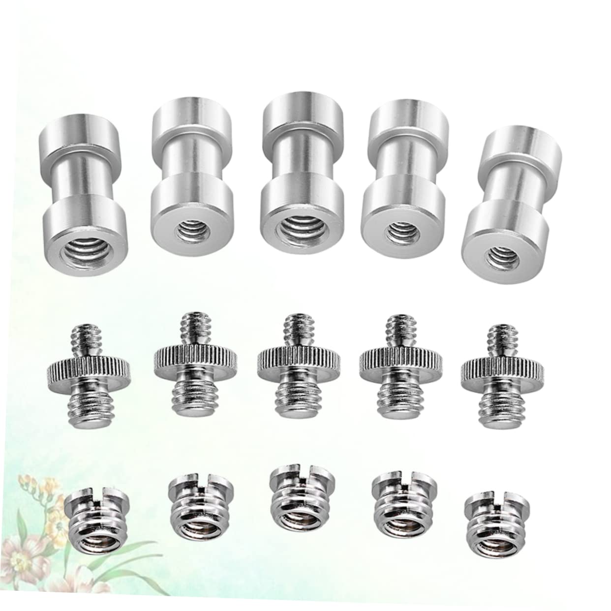**HOMSFOU Metal Camera Tripod Screw Adapter - 3-Piece Set for Light Stands, Mounts & Accessories - Perfect for Photography, Videography & Studio Lighting**