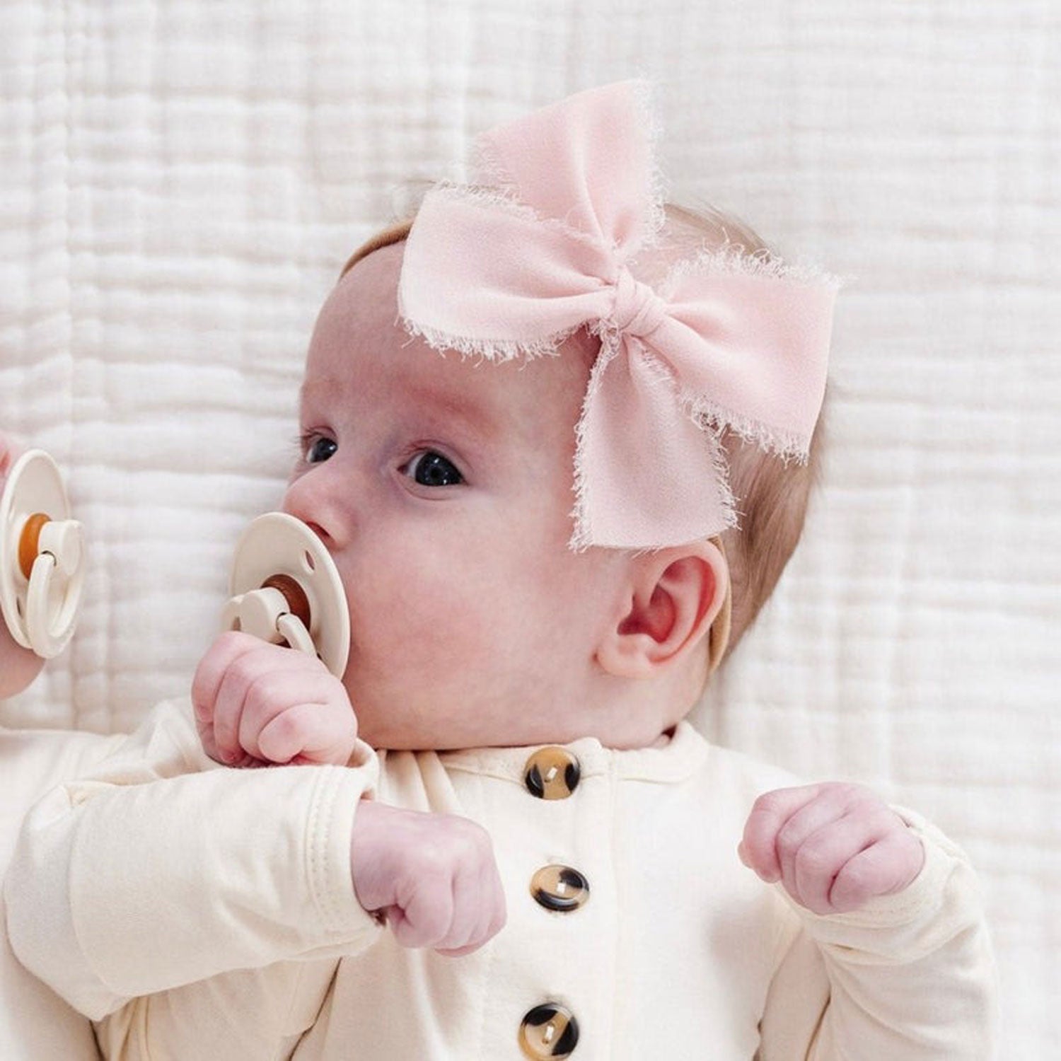 Lou Lou Company Chiffon Bow Headband for Women - Elegant Hair Accessories for Weddings, Parties & Everyday Wear