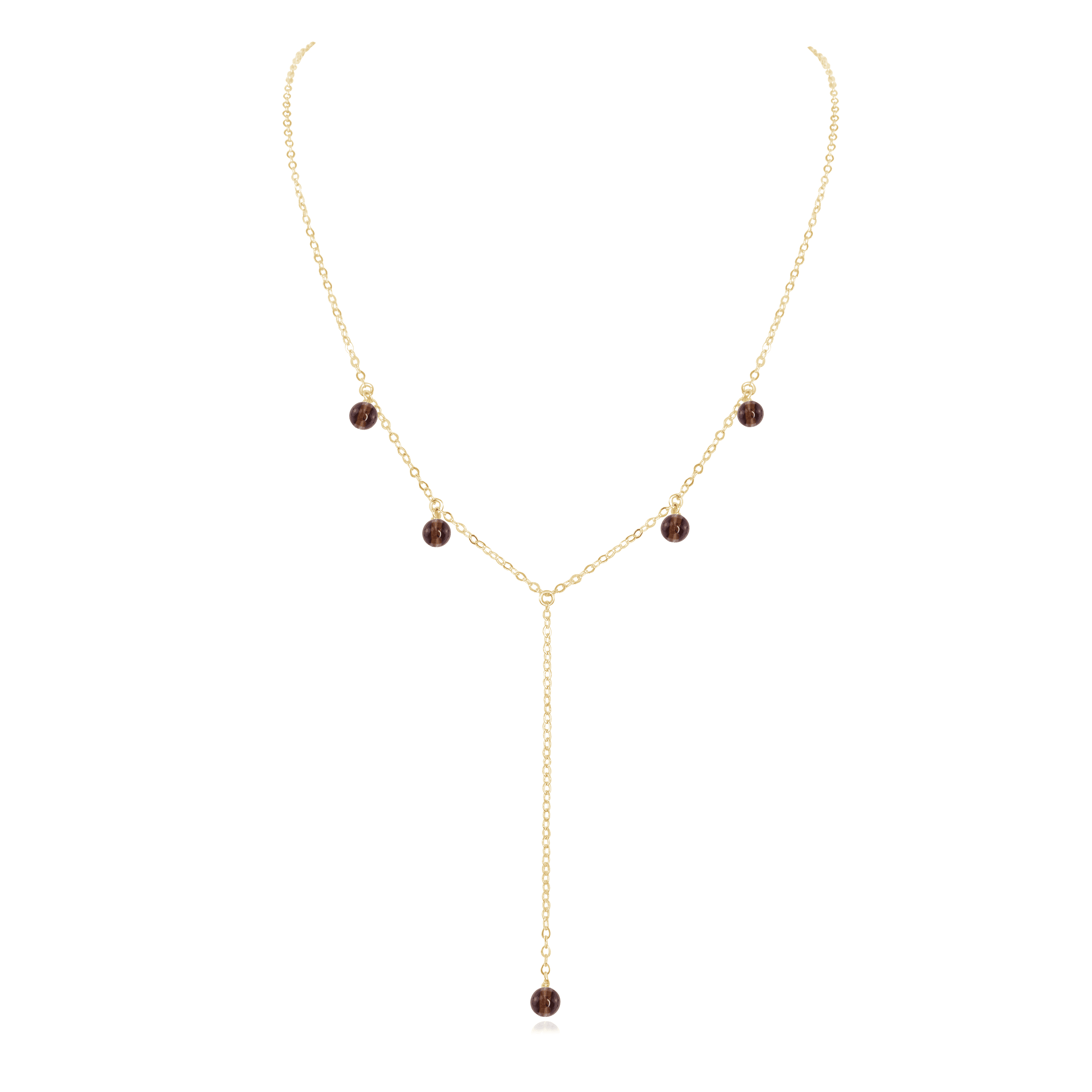 Handmade Smoky Quartz Boho Lariat Necklace for Women - Elegant Layering Long Y Necklace for Boho Chic Style | Perfect for Festivals, Date Nights & Everyday Wear