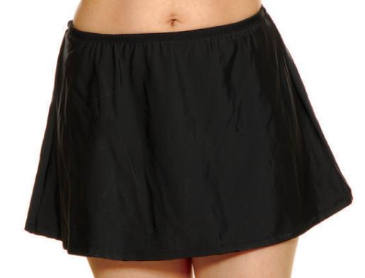 Topanga Swim Skirt - Black Women's High Waist Swimwear Skirt for Beach, Pool & Vacation | Quick Dry & UPF Protection
