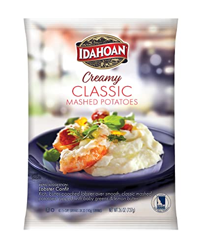 Idahoan Creamy Classic Mashed Potatoes - 26 oz Pouch (Pack of 12) | Instant Mashed Potato Mix | Easy Homemade Side Dish for Thanksgiving, Family Dinners & Quick Meals