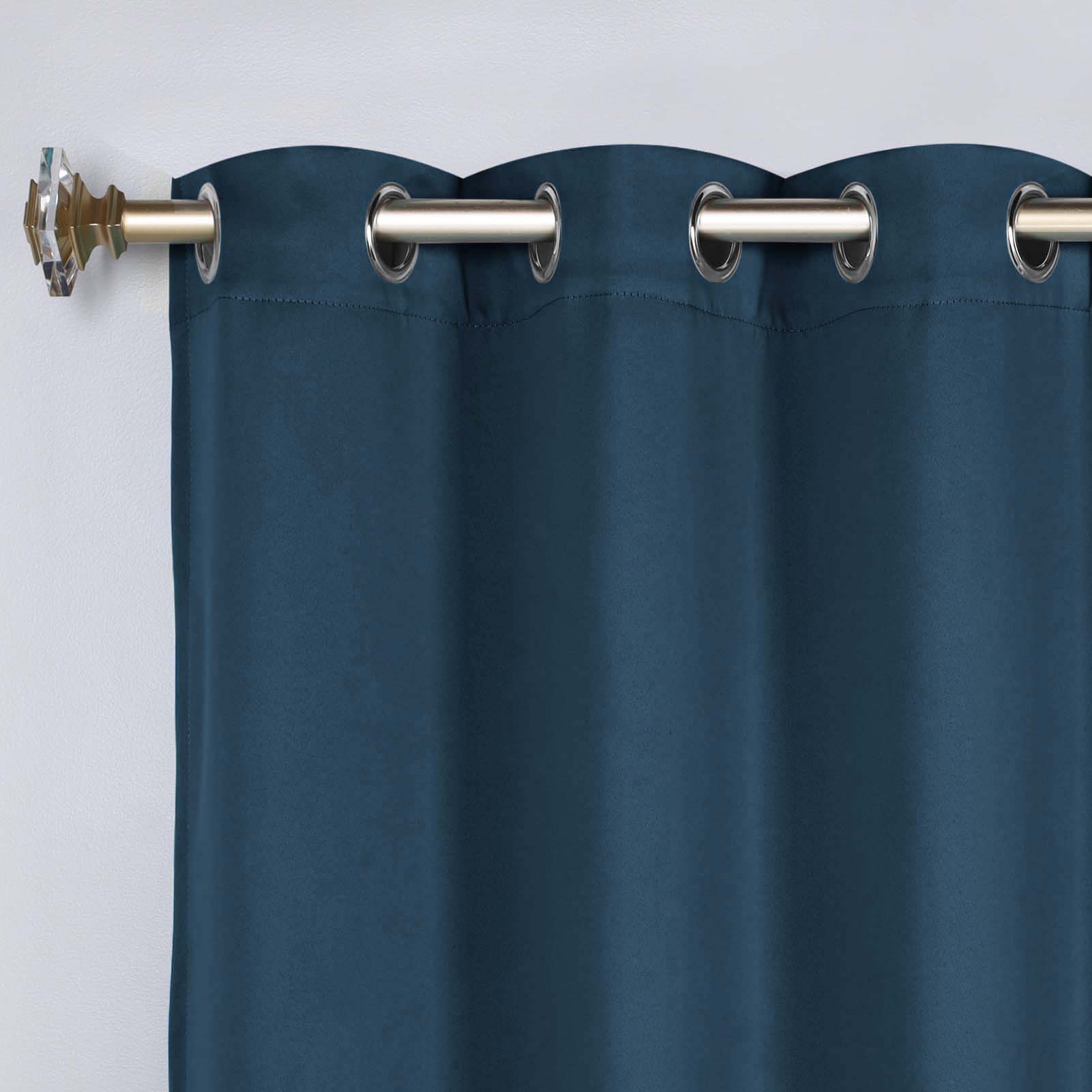 Premium Blackout Curtains Set of 2 - 100% Room Darkening, Machine Washable & Noise Reducing for Bedroom, Nursery & Home Theater