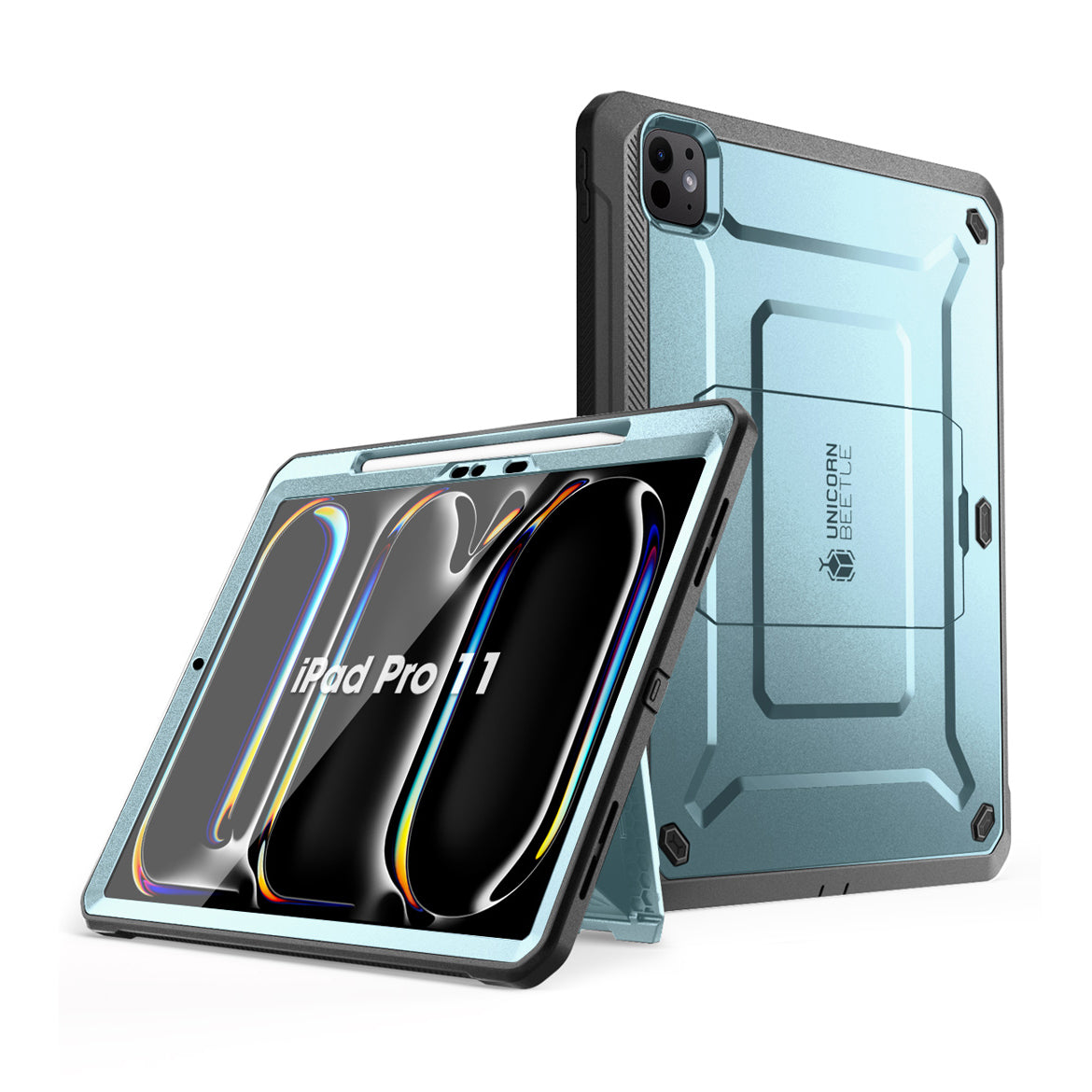 iPad Pro 11 Inch (2024) Rugged Protective Case - Unicorn Beetle Pro Series, Shockproof & Scratch-Resistant Cover in Arctic Blue - Perfect for Outdoor Adventures, Travel & Daily Use