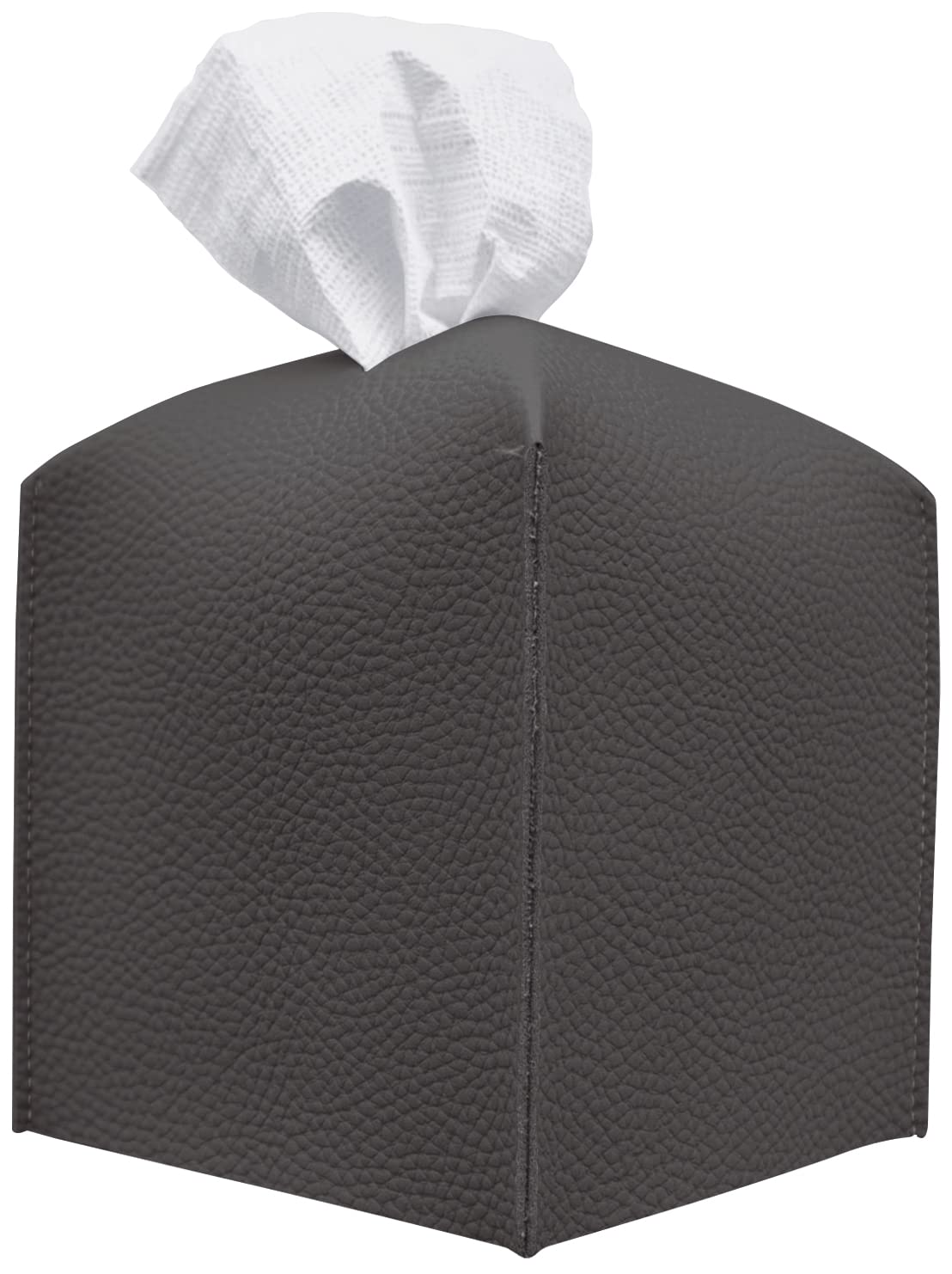 Premium PU Leather Tissue Box Cover - Modern Square Decorative Holder for Bathroom, Office & Car (5