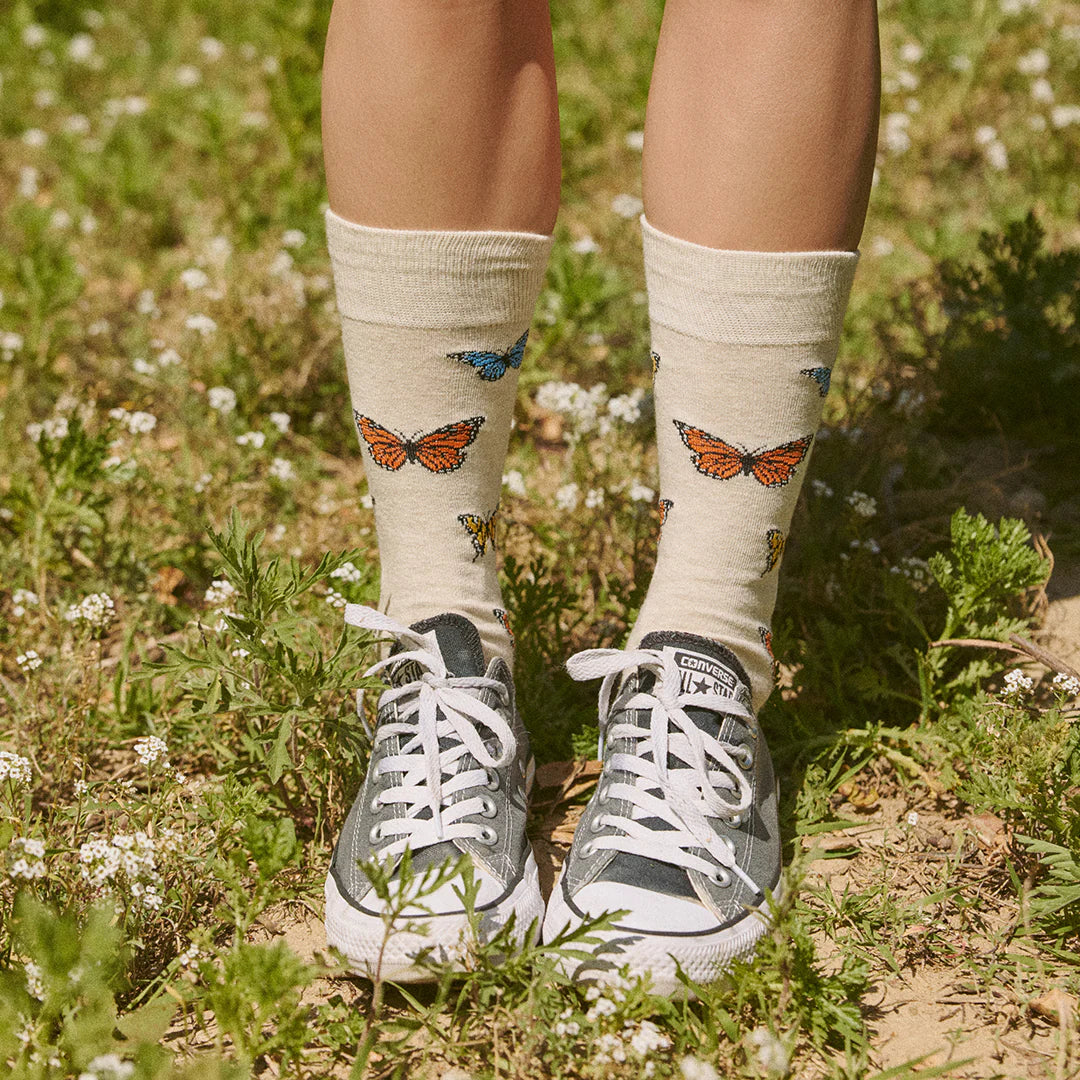 Conscious Step Eco-Friendly Socks - Support Butterfly Conservation | Comfortable Cotton Socks for Hiking, Yoga & Everyday Wear