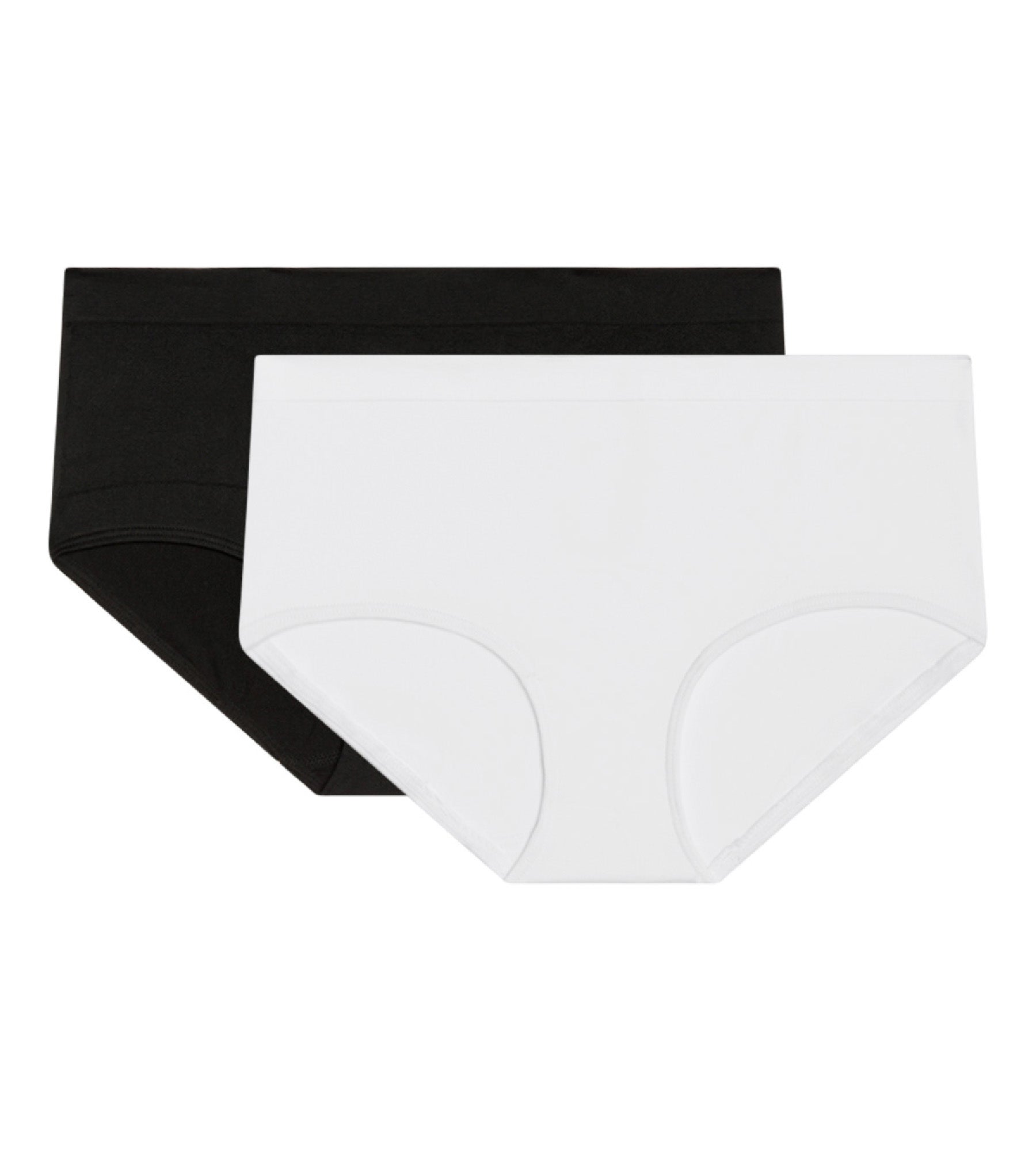 Women's 2-Pack Black & White Cotton Underwear Briefs - Soft Breathable Panties for Everyday Comfort | Casual Wear, Sleepwear, Lounge Outfits