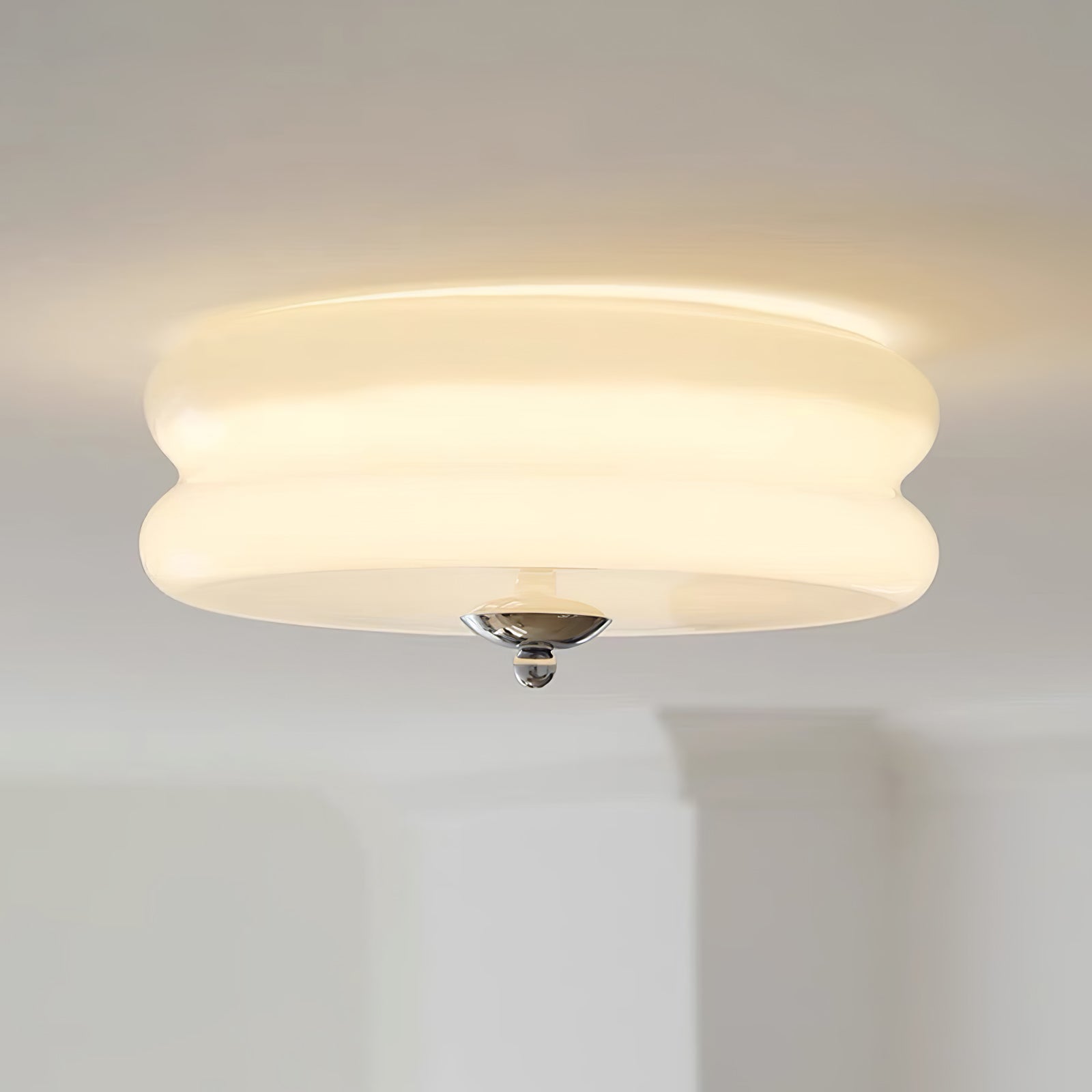 Art Deco Vintage Ceiling Light Fixture - Antique Bronze Finish, Crystal Accents - Perfect for Dining Room, Bedroom, or Foyer Lighting