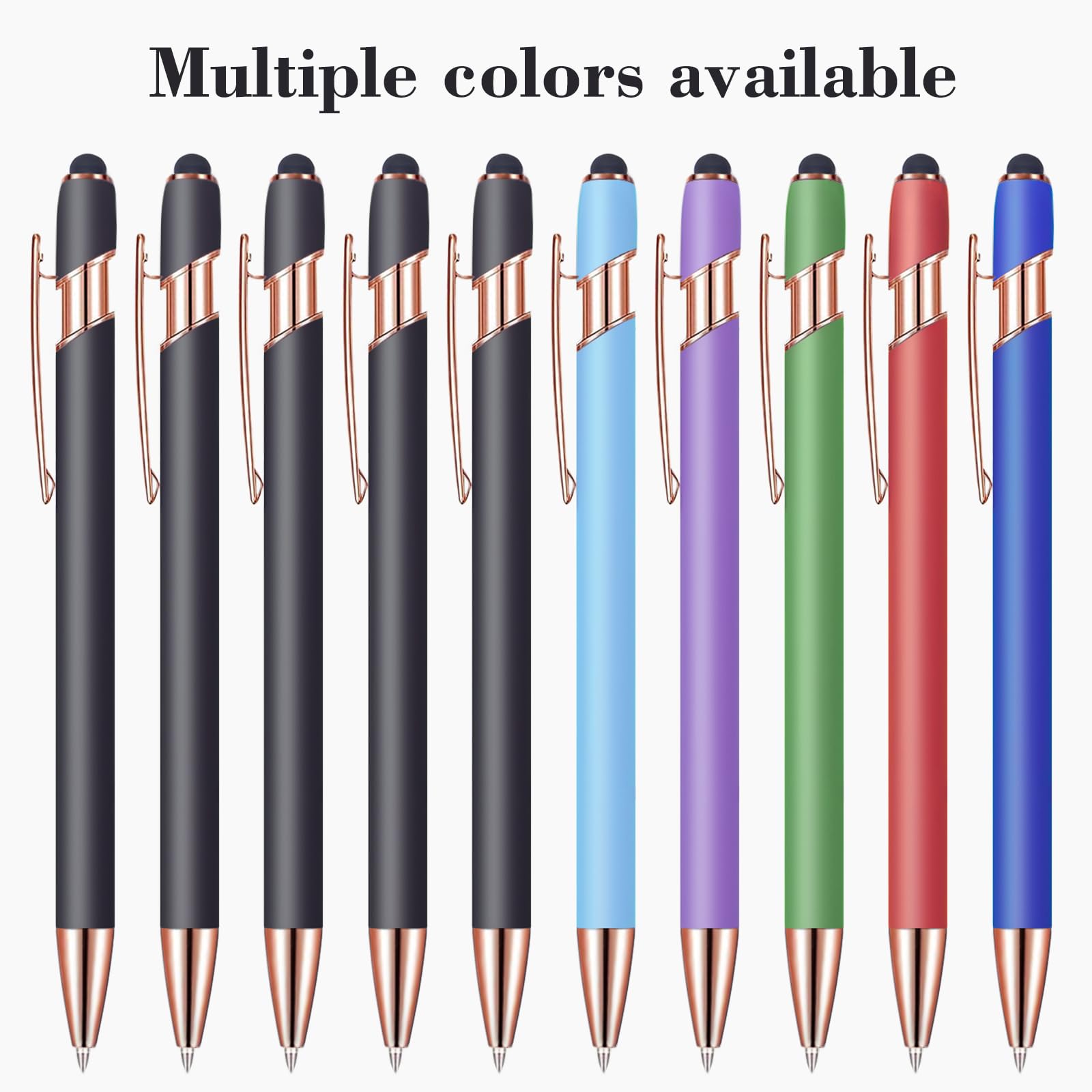 Custom Bulk Pens with Personalized Text & Logo - Stylus Tip & Black Ink - Perfect for Corporate Gifts, Promotional Events & Party Favors