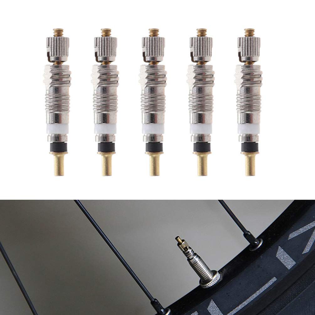 VOSAREA 10-Piece Brass Tire Valve Stem Core Kit - Universal Metal Valve Core Replacement for Truck, Car & Bike Tires - Essential Tire Repair Tool for Flat Tire Maintenance & Emergency Roadside Fixes
