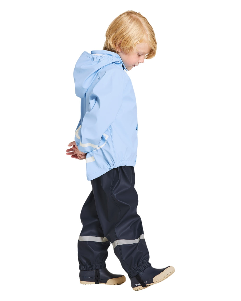 Didriksons Kids' Slaskeman Waterproof Rain Jacket & Pants Set - Lightweight, Windproof Outdoor Gear for Boys & Girls - Perfect for Hiking, Camping & School
