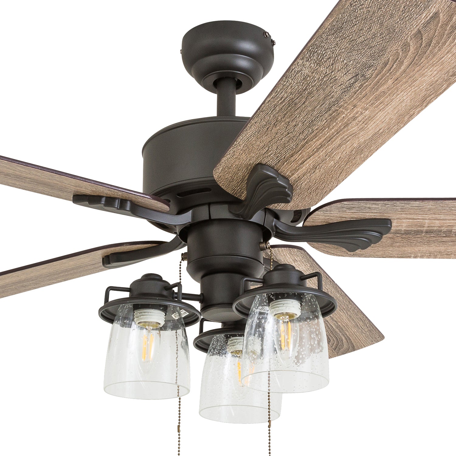 52 Inch Bronze River Run Ceiling Fan with Remote Control - Perfect for Living Rooms, Bedrooms, and Outdoor Spaces