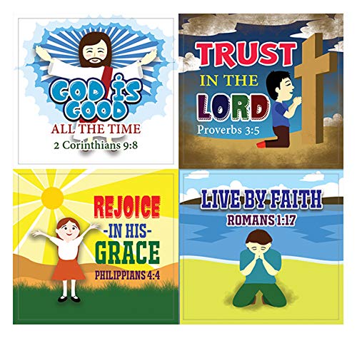 Jesus Bible Stickers (10-Sheet) - Stocking Stuffers for Kids - Bible Study & Church Supplies