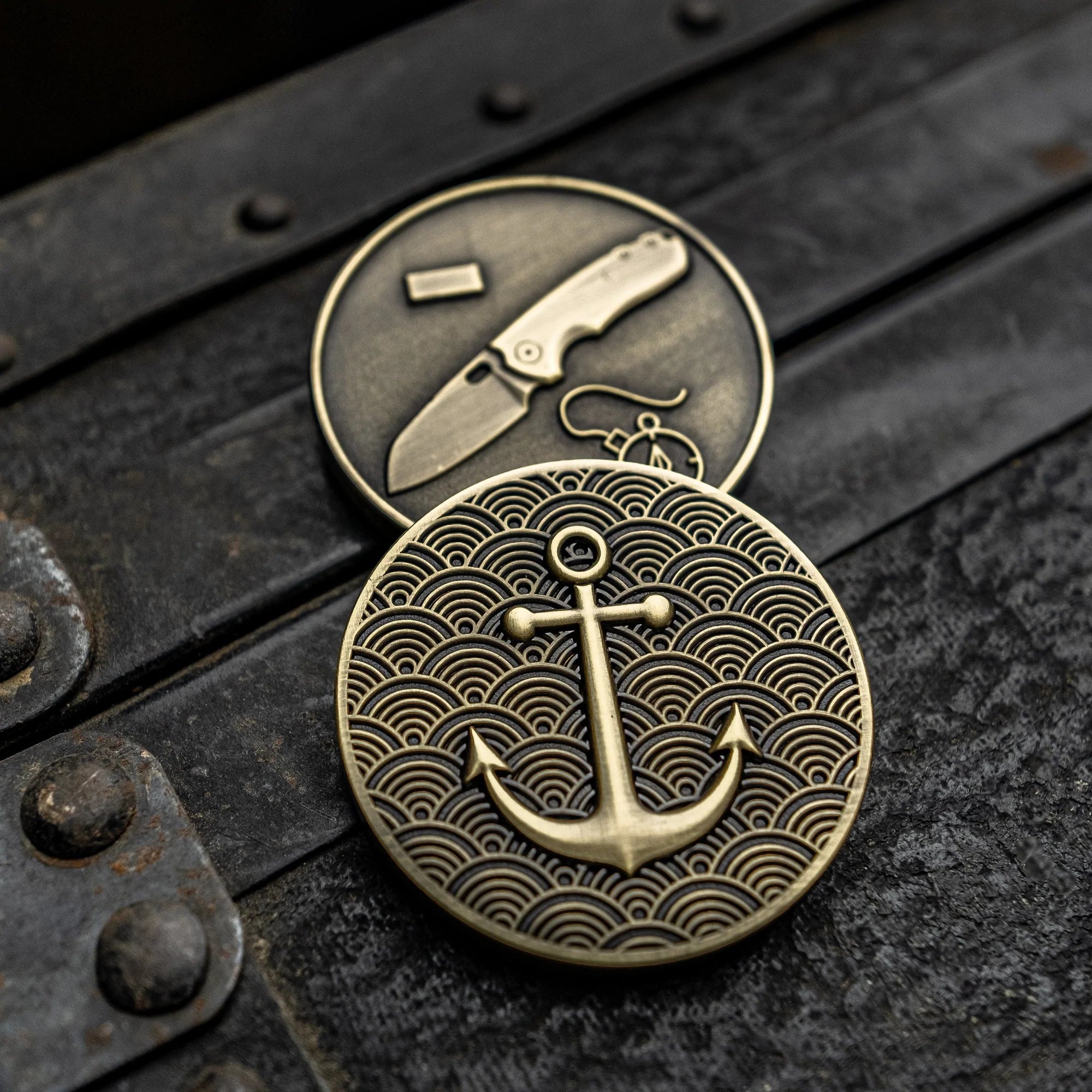 Urban EDC F5.5 Seigaiha Wave Challenge Coin - Premium Collectible Gift for Military, Police & First Responders - Perfect for Coin Collections, Display Cases & Appreciation Gifts