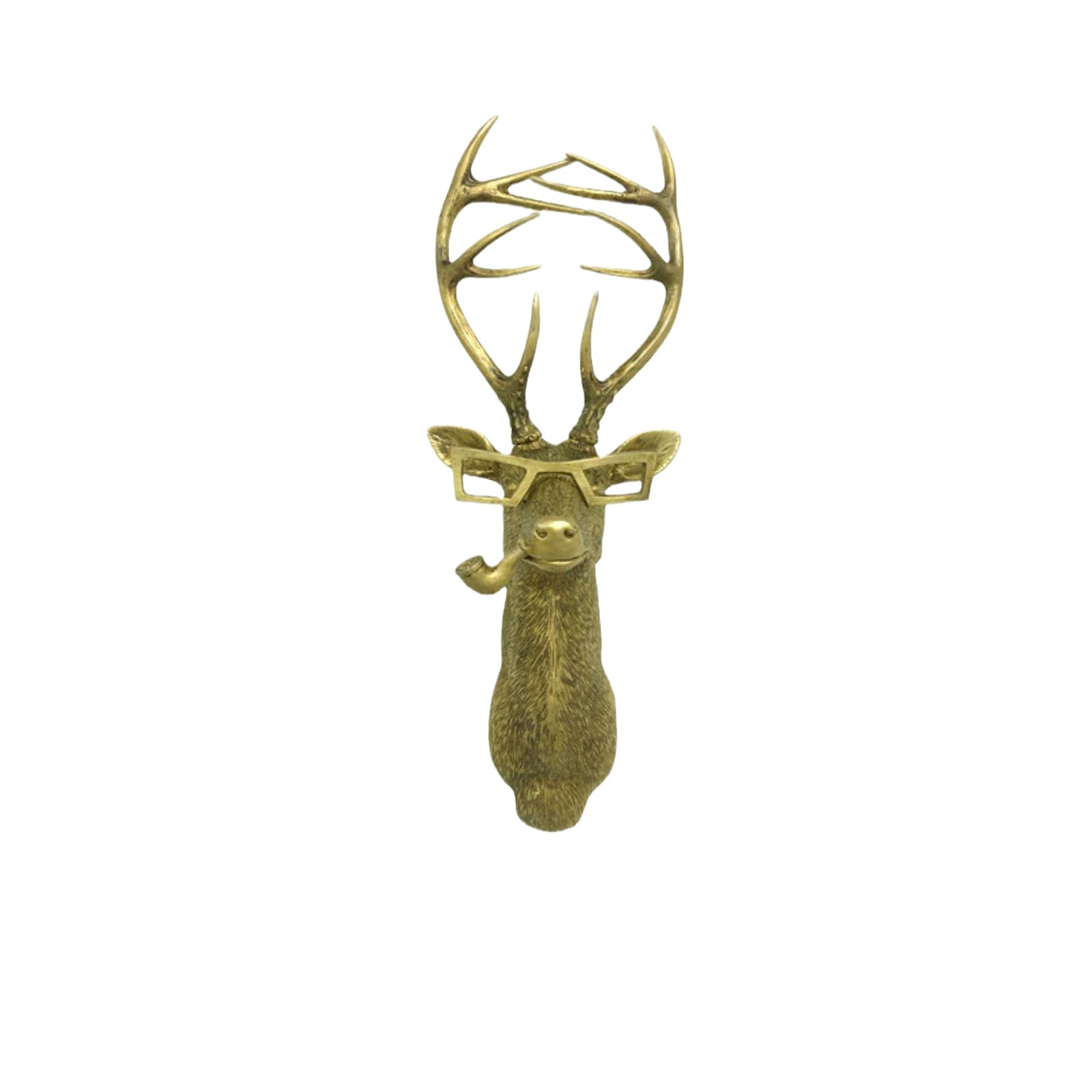Faux Copper Deer Wall Hanging - Resin Animal Decor for Home, Bedroom, Living Room & Office - Rustic Fireplace Wall Art for Family Spaces & Cozy Interior Design