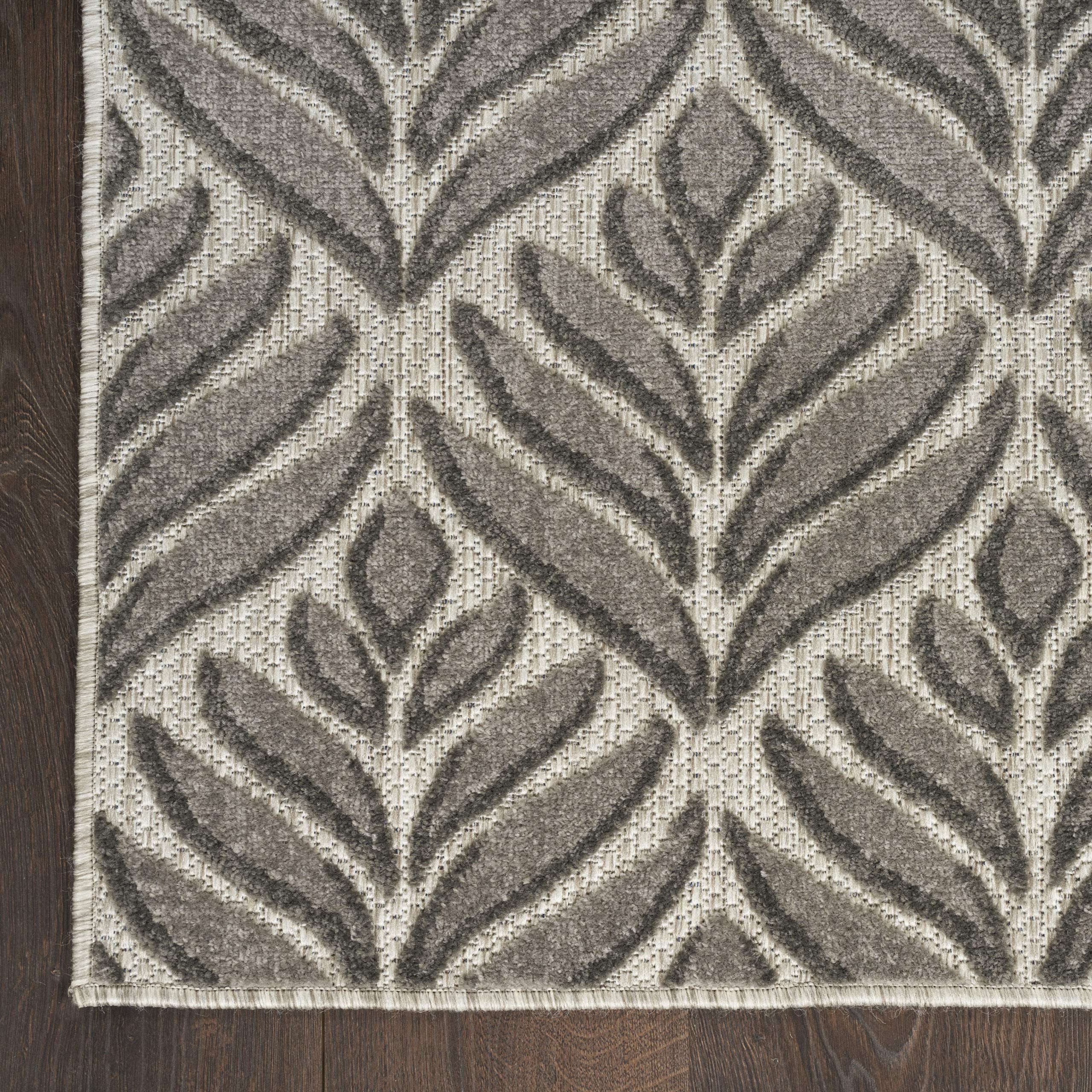 Nourison Aloha Charcoal 2' x 6' Runner Rug - Easy Clean, Non-Shedding Indoor Carpet for Bedroom, Living Room, Dining Room & Kitchen | Perfect for High Traffic Areas & Hallways