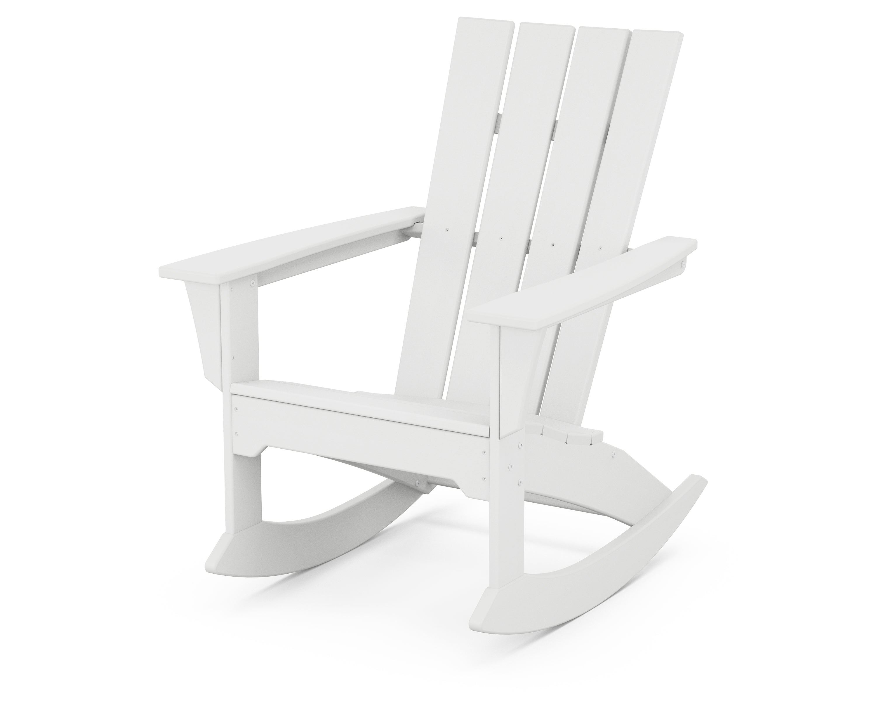 POLYWOOD Quattro Adirondack Rocking Chair - All-Weather Outdoor Rocking Chair for Patio, Garden & Poolside - Durable HDPE Material - Comfortable & Stylish Design