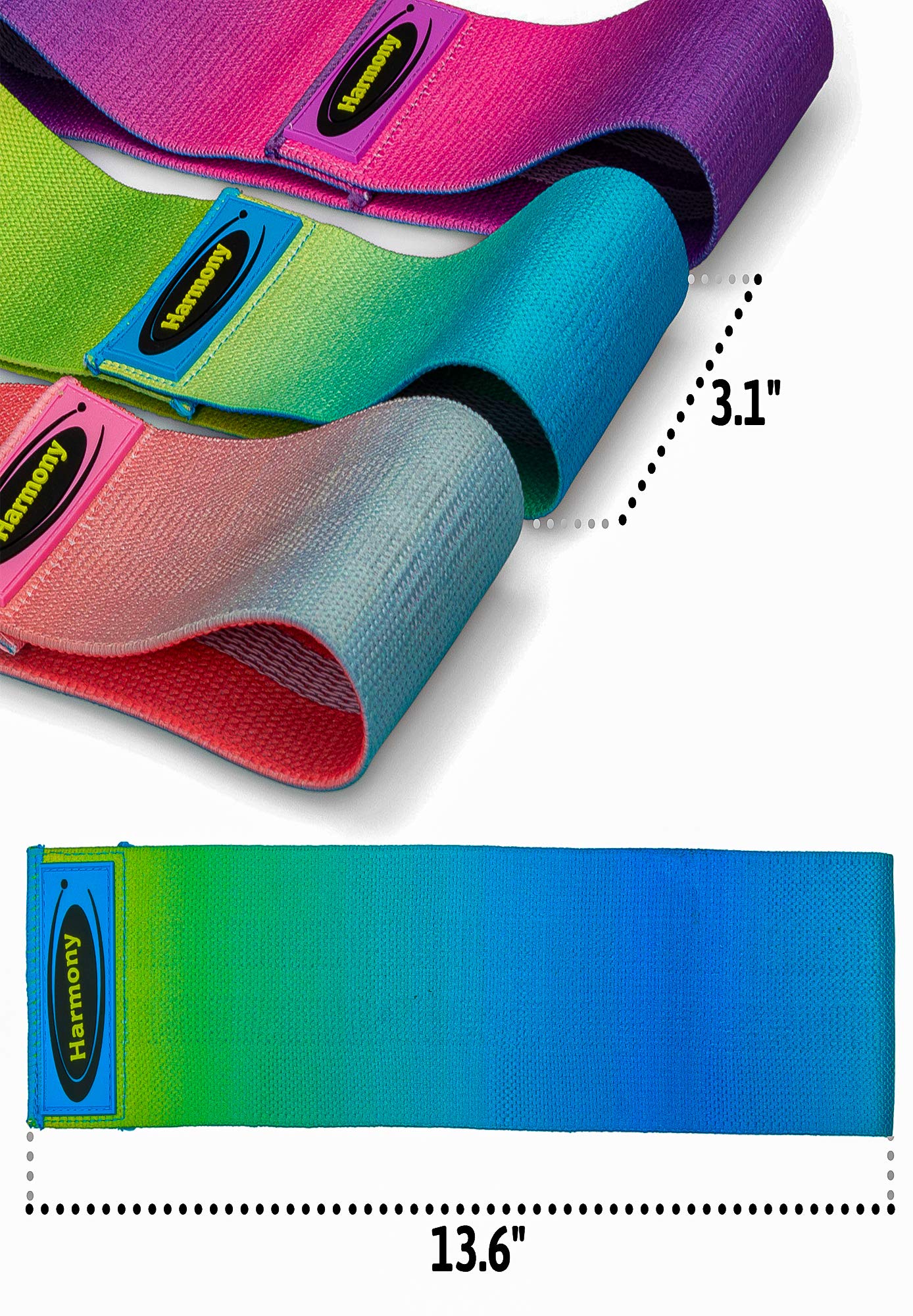 Premium Non-Slip Fabric Resistance Bands Set for Women - 3 Levels Booty Bands for Glute, Hip & Leg Workouts - Includes Sweat Headband, Wristband & Storage Backpack (7-Piece Set) - Perfect for Home Gym, Yoga, Pilates & Fitness Training