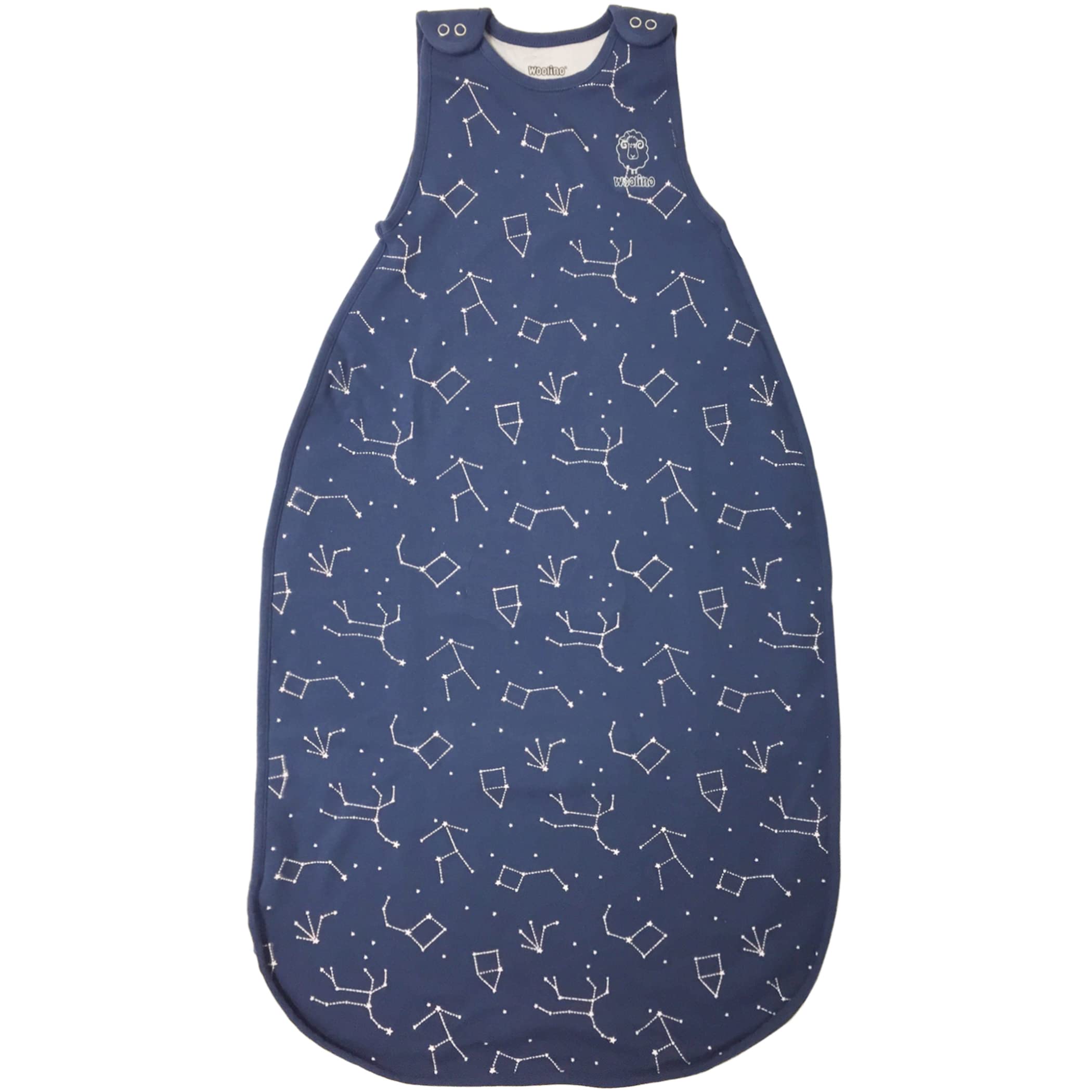 Woolino 4 Season Big Kid Sleeping Bag - Merino Wool & Organic Cotton Wearable Blanket for Babies & Toddlers (4-6 Years) - Perfect for Travel, Camping & Cozy Home Naps