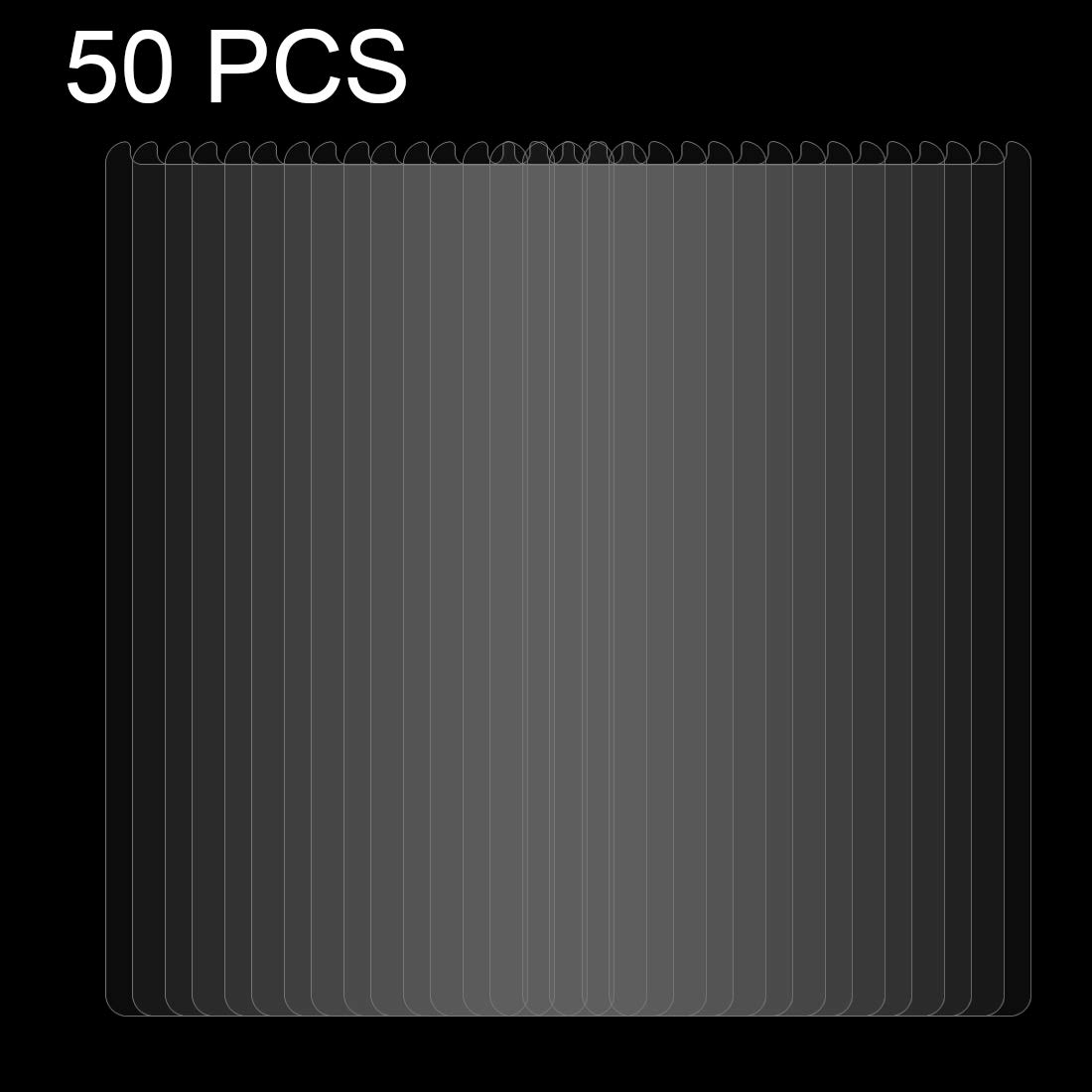 CAIFENG 50 PCS 9H Tempered Glass Screen Protector for Wiko View - Anti-Scratch for Daily Protection