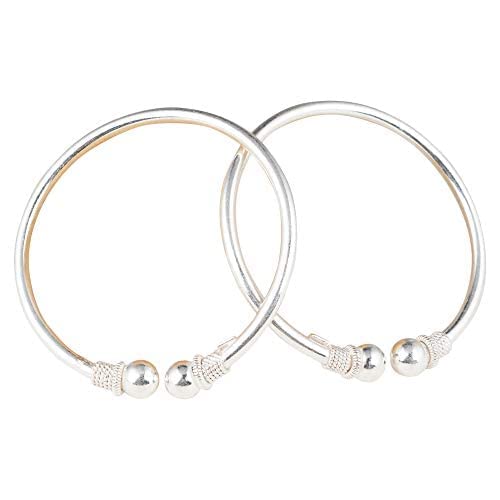 Tongari 925 Sterling Silver Adjustable Baby Pipe Kada Bracelet for Boys & Girls (2-4 Years) - Hypoallergenic Infant Jewelry for Birthdays, Christenings & Special Occasions