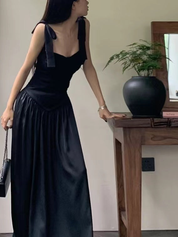 Lovevop Elegant Silk Lace-Up Camisole & A-Line Skirt 2-Piece Set for Women - Perfect for Date Night, Cocktail Parties & Special Occasions