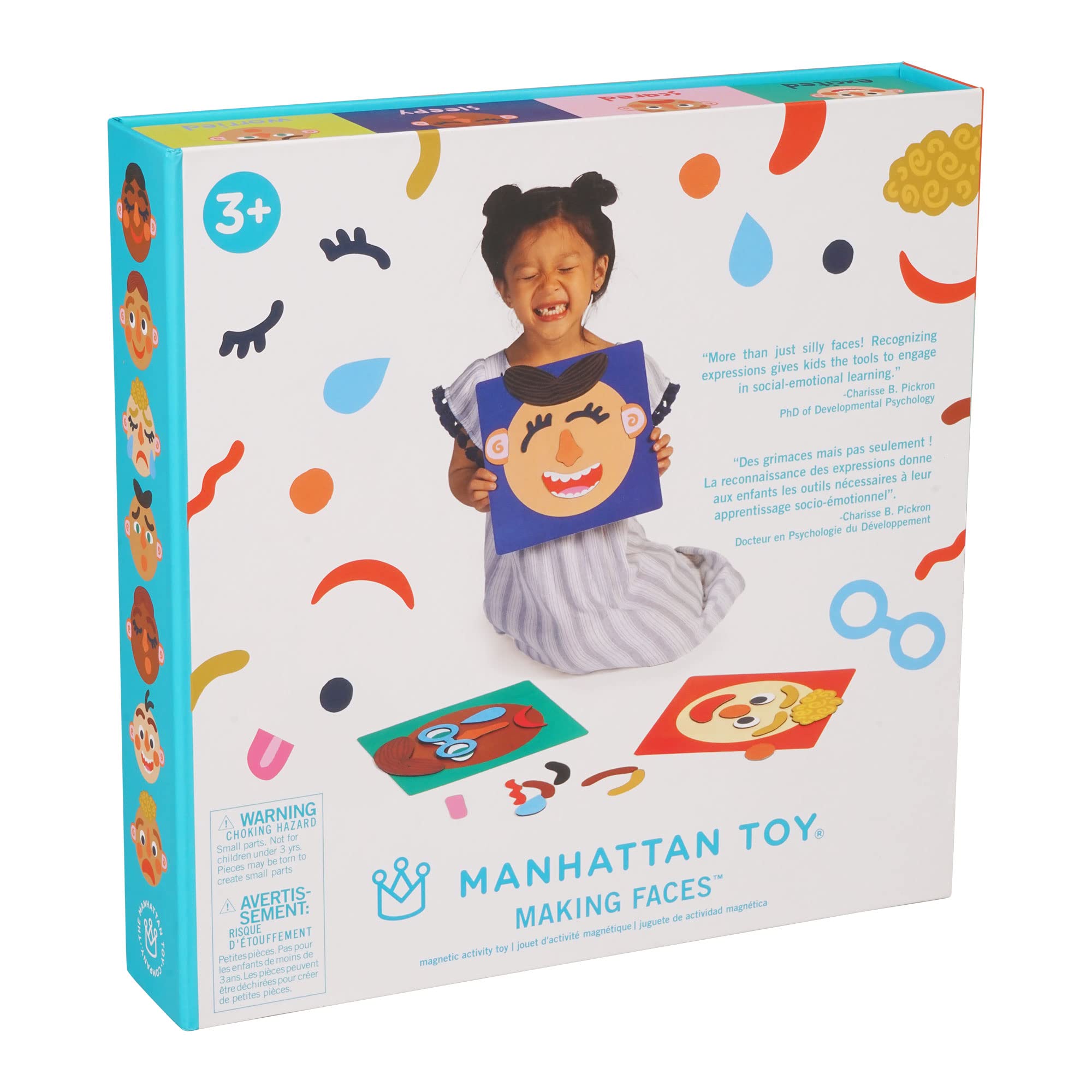 Manhattan Toy Making Faces 34-Piece Bilingual Emotion Learning Toy for Kids Ages 3+ | English & French Language Development | Social Emotional Learning for Preschool & Classroom