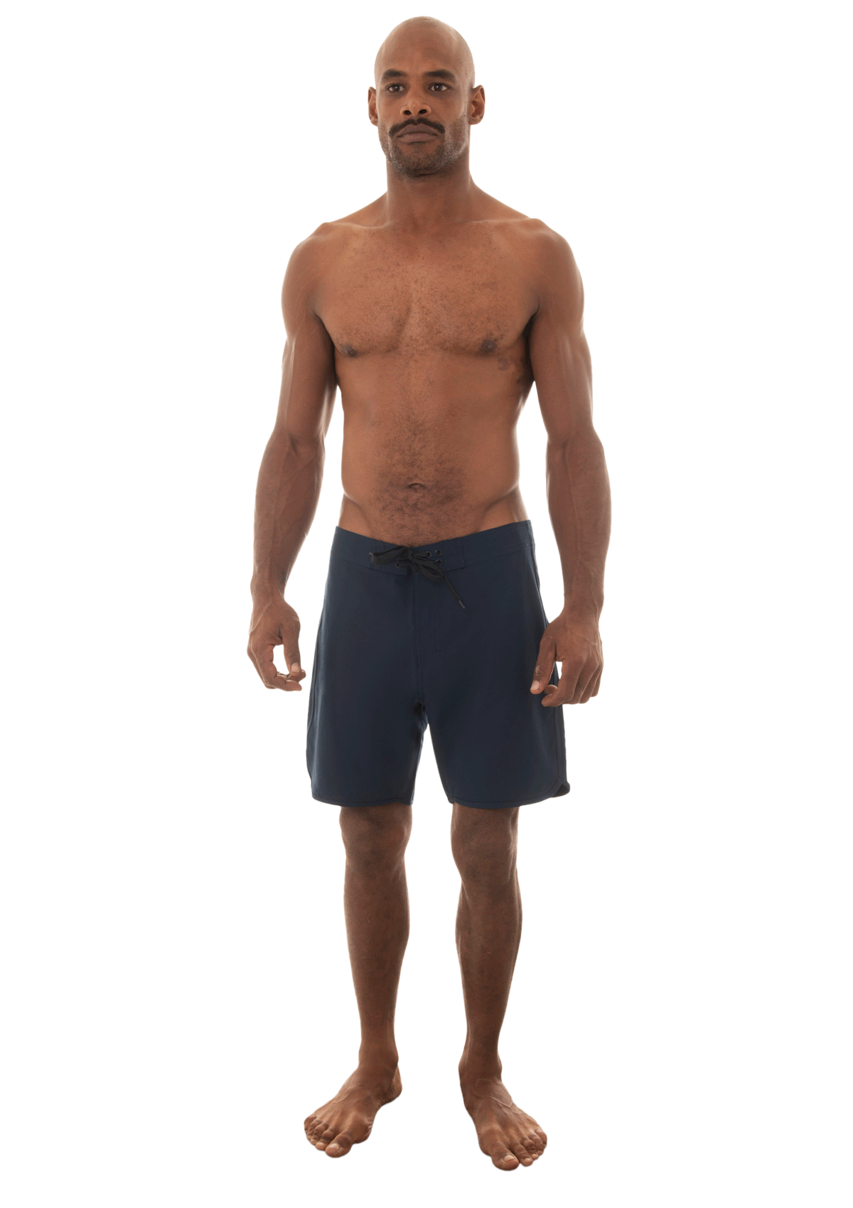 Premium Navy Scallop Swim Trunks for Men - Quick-Dry Beach Board Shorts with Pockets - Perfect for Surfing, Swimming & Summer Vacations