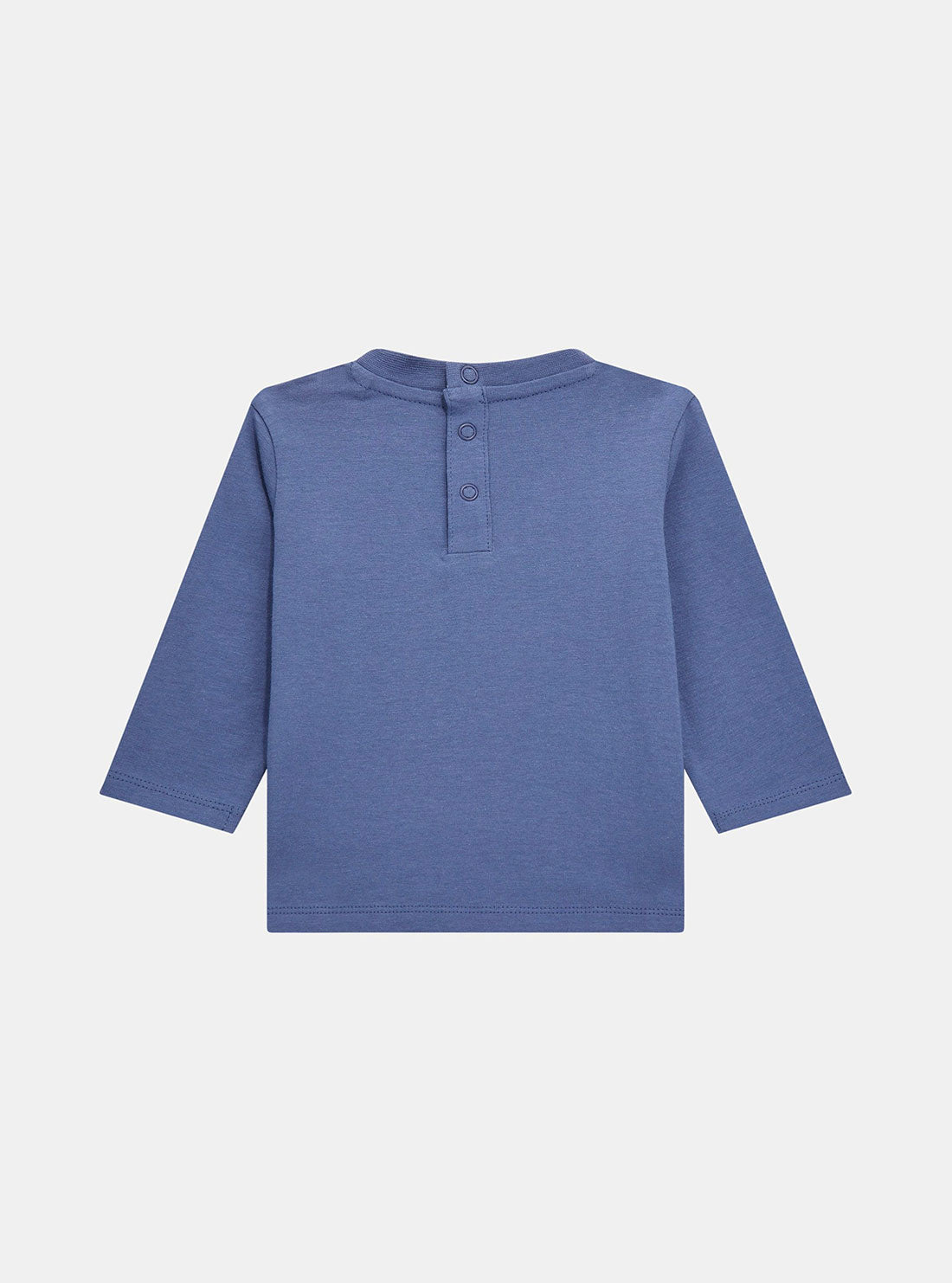 Blue Long Sleeve Baby T-Shirt (0-12 Months) - Soft Cotton Comfort for Newborns & Infants | Perfect for Playtime, Outings & Family Photos