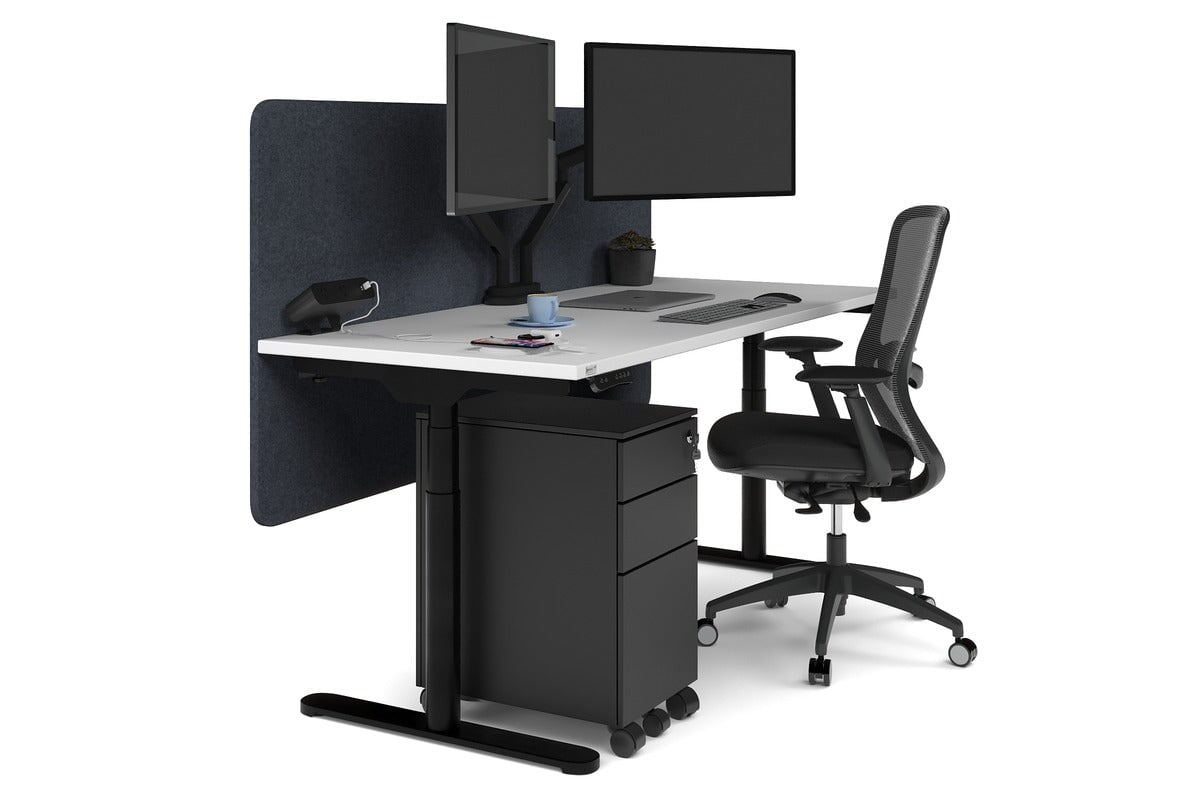 Flexi Premium Height Adjustable Single Workstation [1800L x 700W] - Ergonomic Standing Desk for Home Office, Gaming & Study - Electric Sit Stand Desk with Memory Function