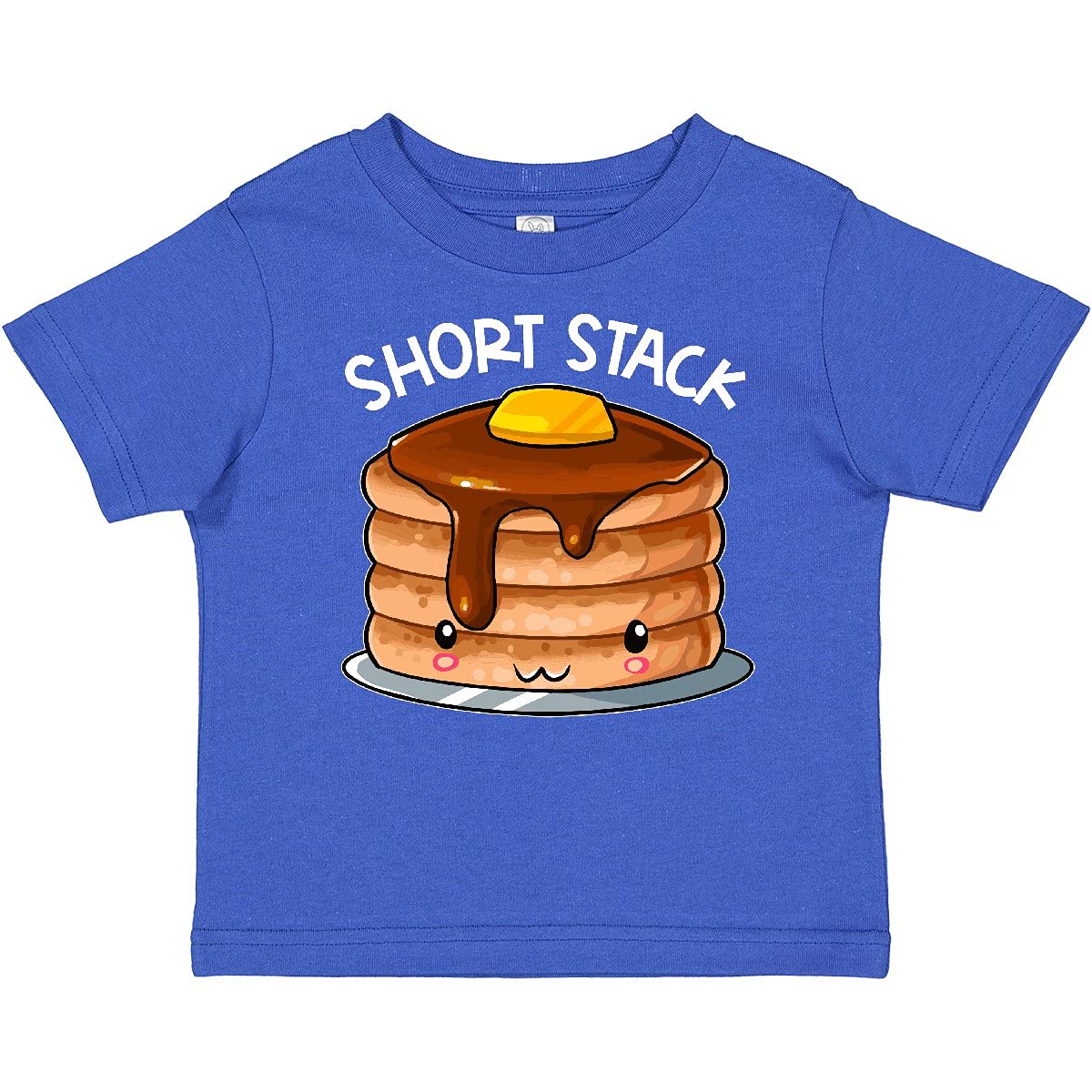 Inktastic Short Stack Cute Pancake Breakfast Baby T-Shirt - Adorable Cartoon Pancake Graphic Tee for Infants & Toddlers - Perfect for Breakfast Outings, Family Photos & Playdates