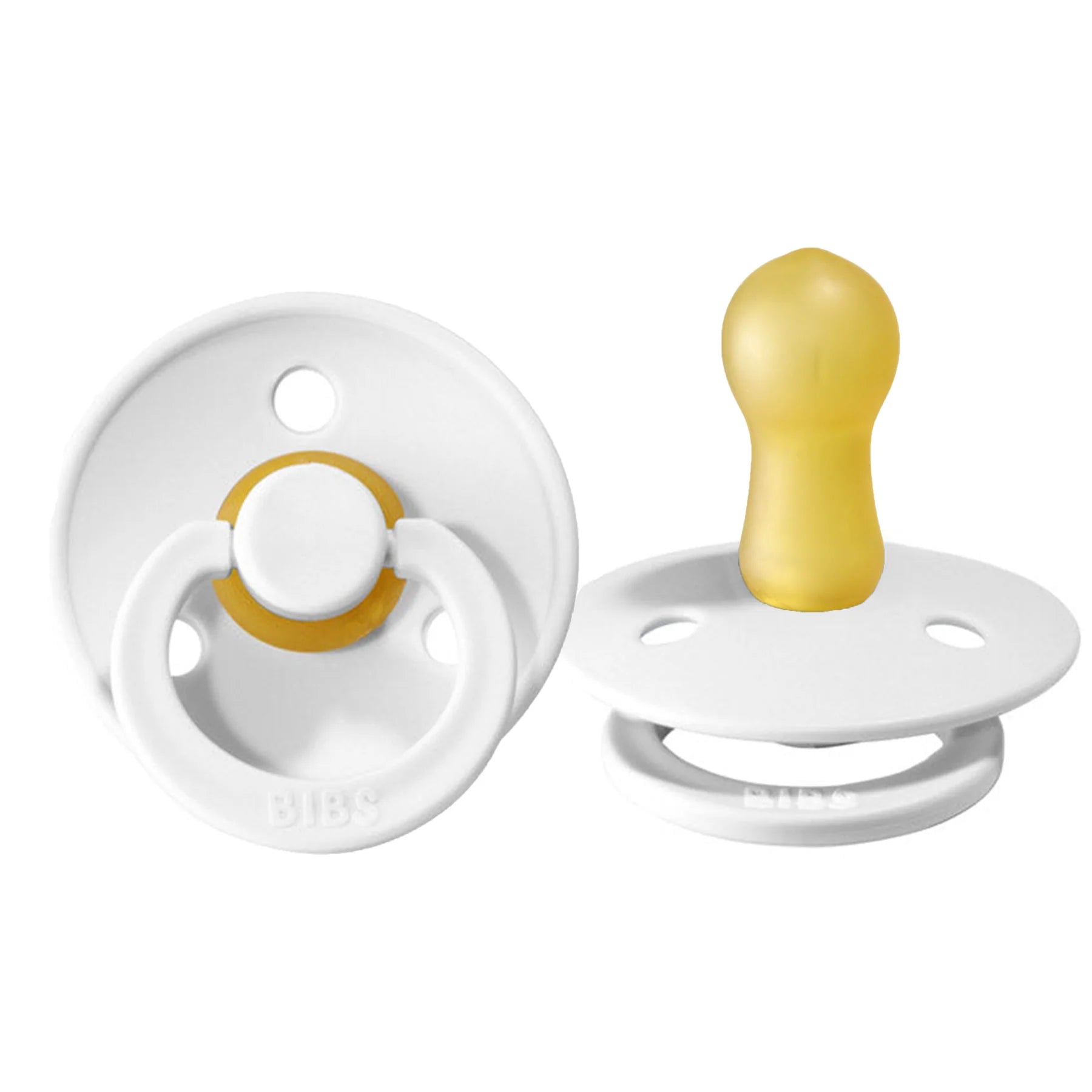 2 Pack White Baby Pacifiers - Soothing & Safe for Newborns & Infants - Perfect for Daycare, Travel & Sleep Time