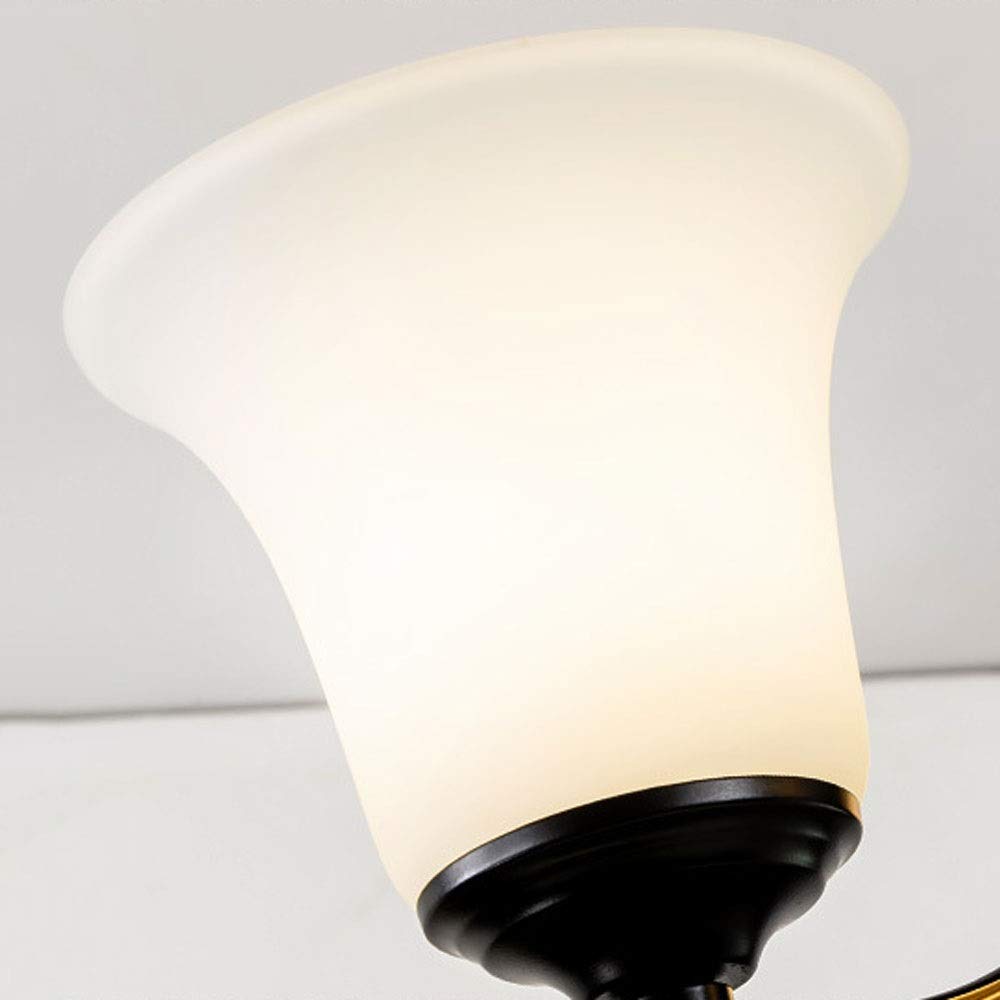 Modern LED Chandelier - 3/6/8/10 Head European Iron Art Ceiling Light with White Glass Shade | Retro Simple Living Room & Restaurant Decoration Lighting | Perfect for Dining Rooms, Bedrooms, and Luxury Interior Design
