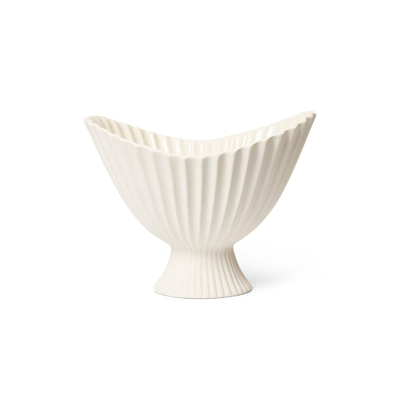 FERM LIVING Fountain Bowl - Off White Ceramic Decorative Bowl 28cm - Perfect for Home Decor, Table Centerpiece, and Gift Giving