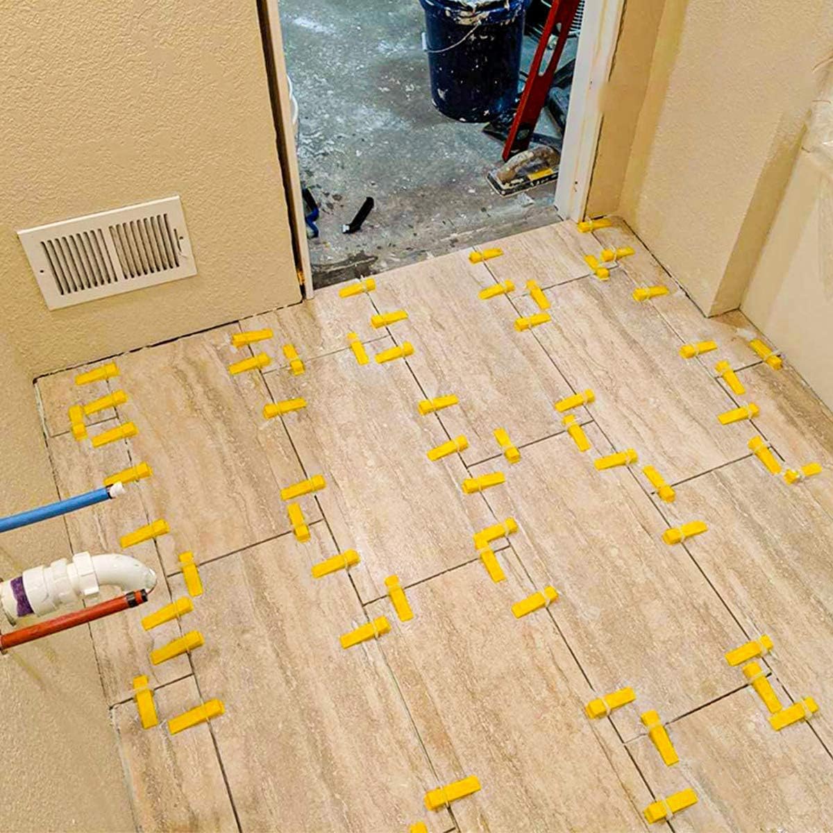 1000pcs Tile Leveling System Kit - Medium Size Pack for Bathroom & Kitchen Tile Installation - Rustproof Spacers with Ergonomic Pliers (Fits 1/8