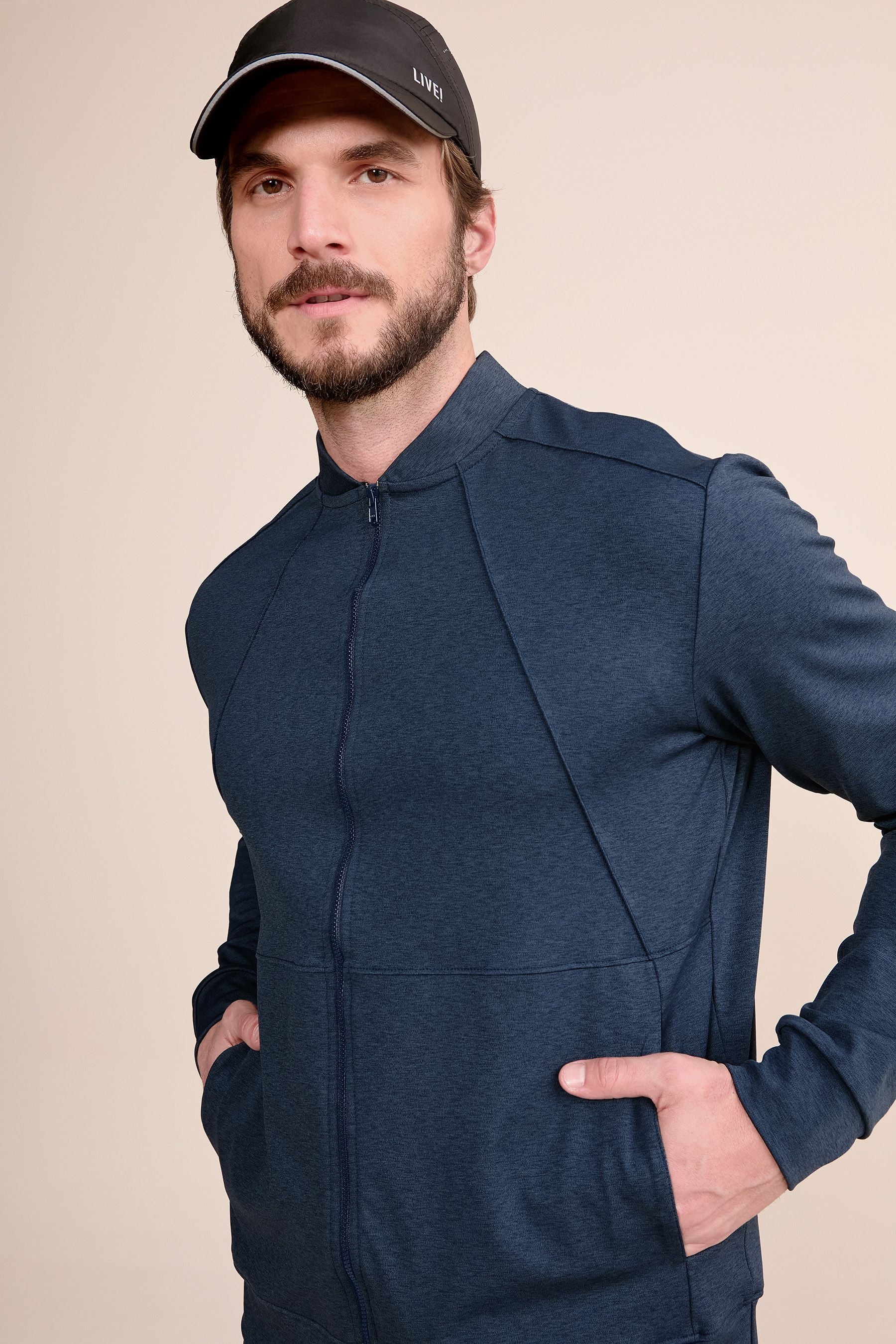 Men's Soft Blend Bomber Jacket - Lightweight Comfortable Casual Outerwear for Everyday Wear, Travel & Outdoor Activities
