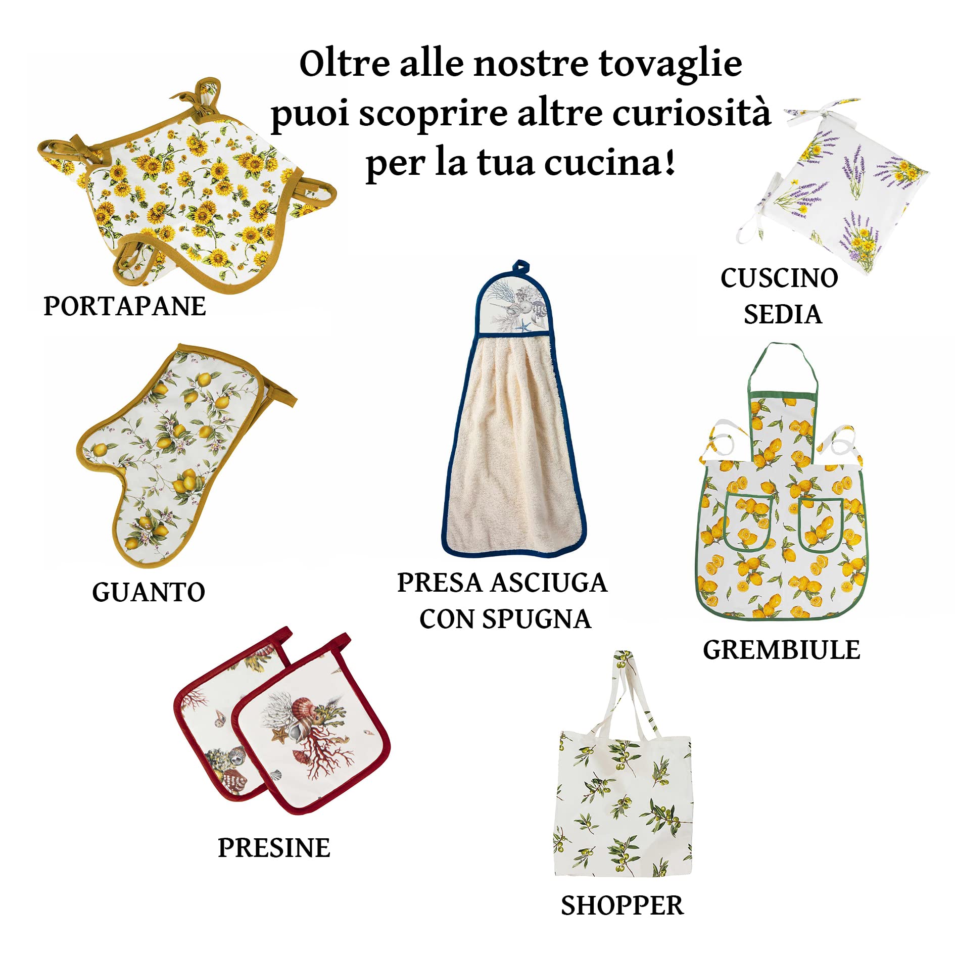MyVorrei Floral Poppy Print Rectangular Tablecloth 100% Cotton 180x360 cm with 18 Matching Napkins - Perfect for Dining Room, Kitchen, and Outdoor Gatherings