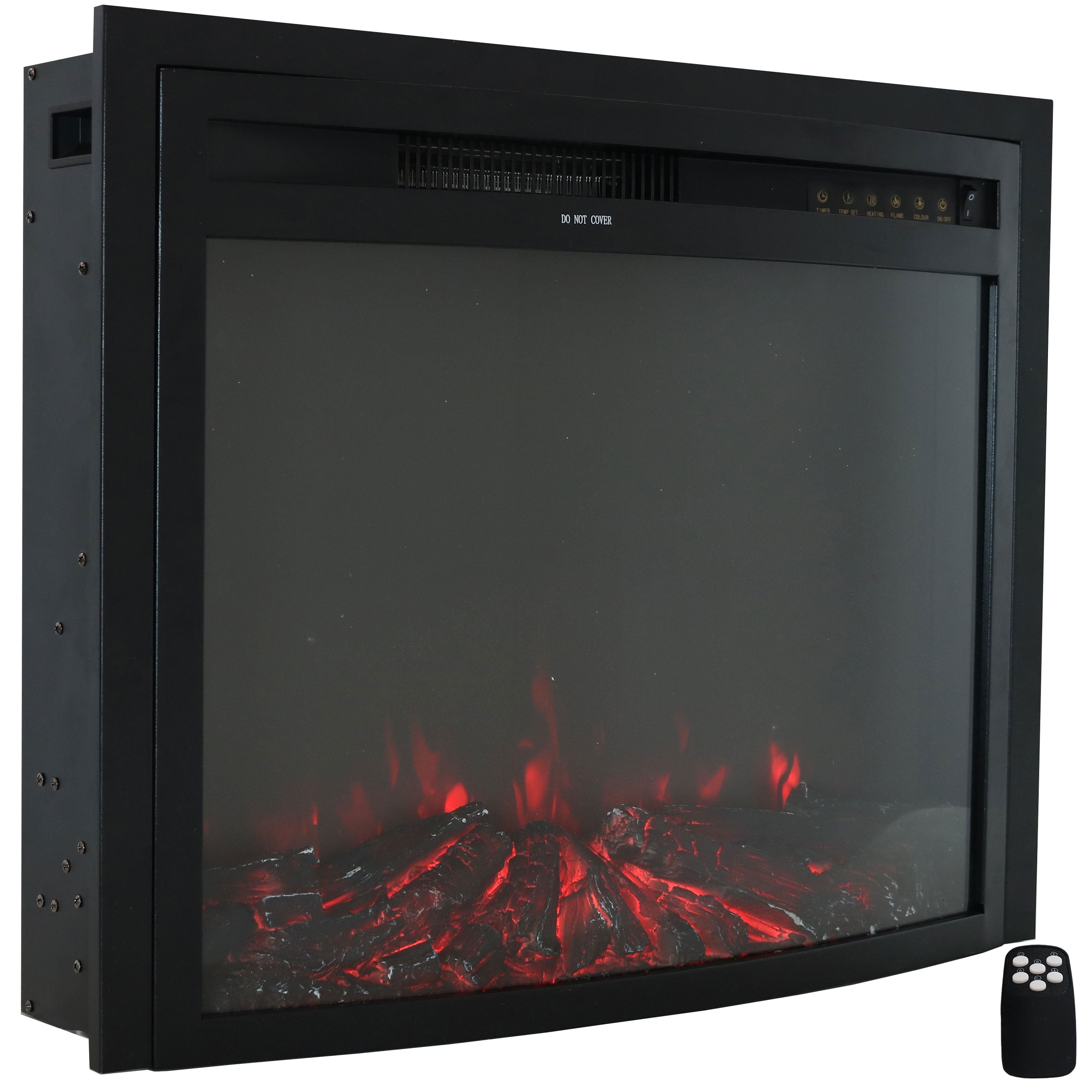 Modern Indoor Electric Fireplace Insert - 23 Inch Recessed or Wall Mounted - Realistic Flame Effect - Perfect for Living Room, Bedroom & Office - Energy Efficient & Safe Heating Solution