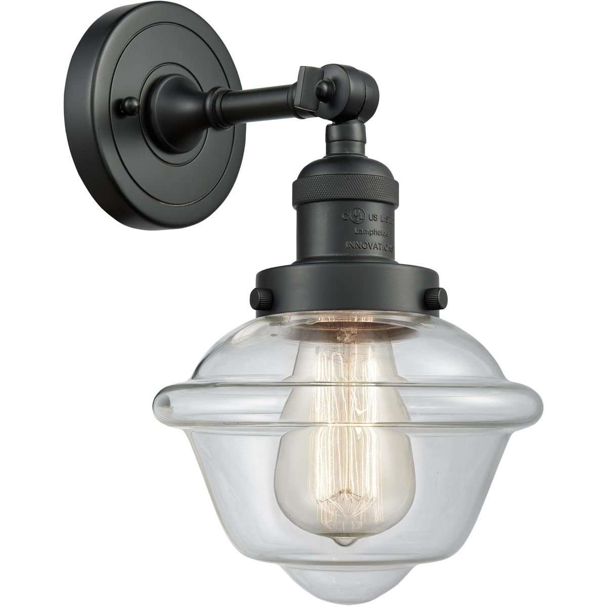 Innovations 201F-BK-G532-LED LED Semi-Flush Mount Ceiling Light Fixture, Matte Black Finish - Perfect for Bedroom, Kitchen, Hallway & Modern Home Lighting