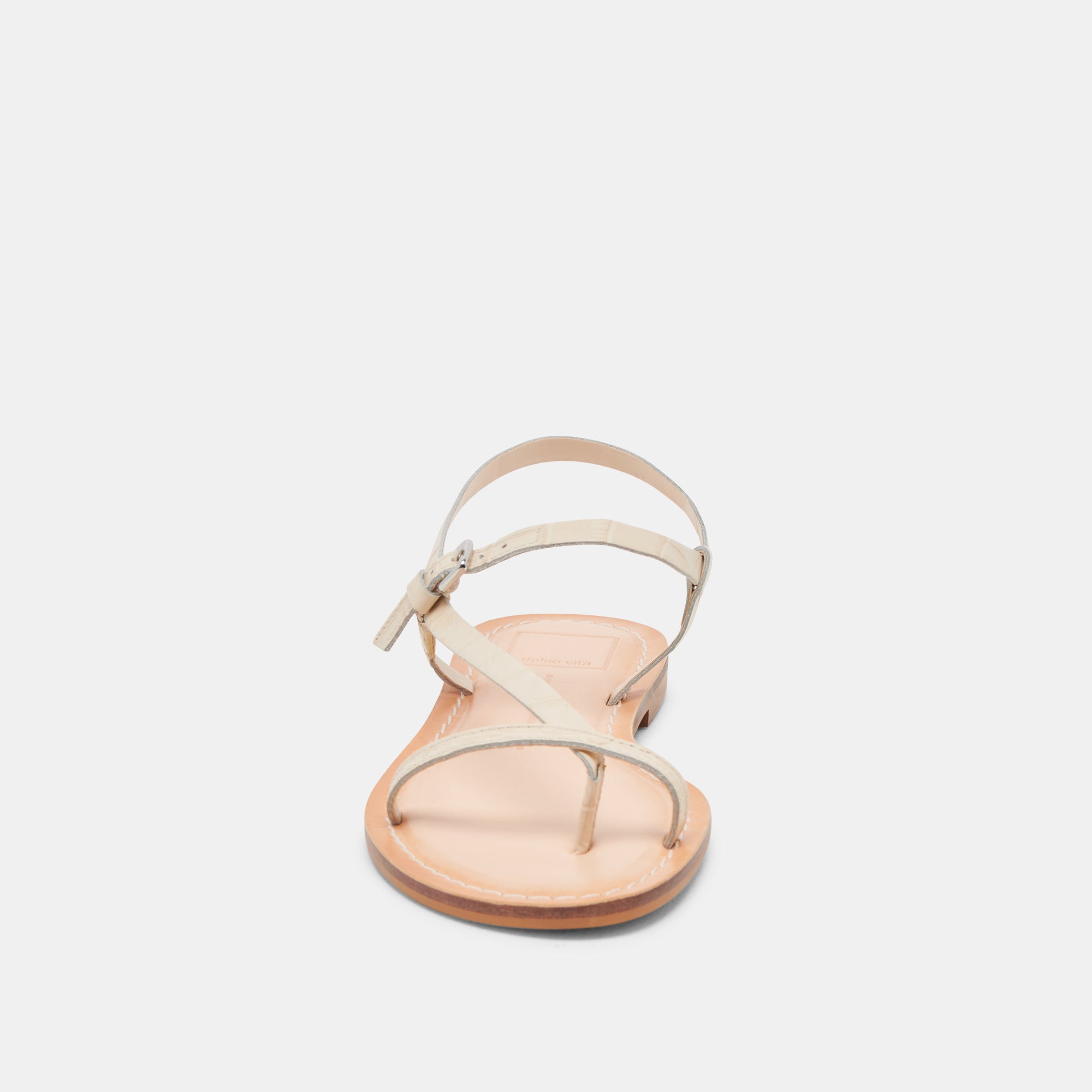 WANDRE Leather Sandals for Women - Bone Embossed Design, Comfortable & Stylish Footwear for Summer, Beach, and Casual Outings