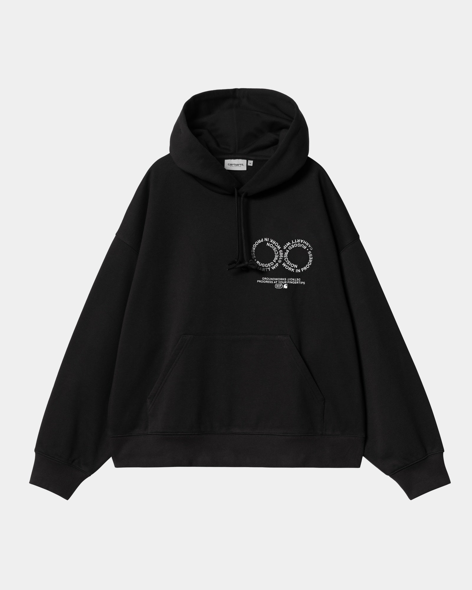 Men's Hooded Rotation Sweatshirt - Black & White Pullover Hoodie for Casual Wear, Gym & Outdoor Activities