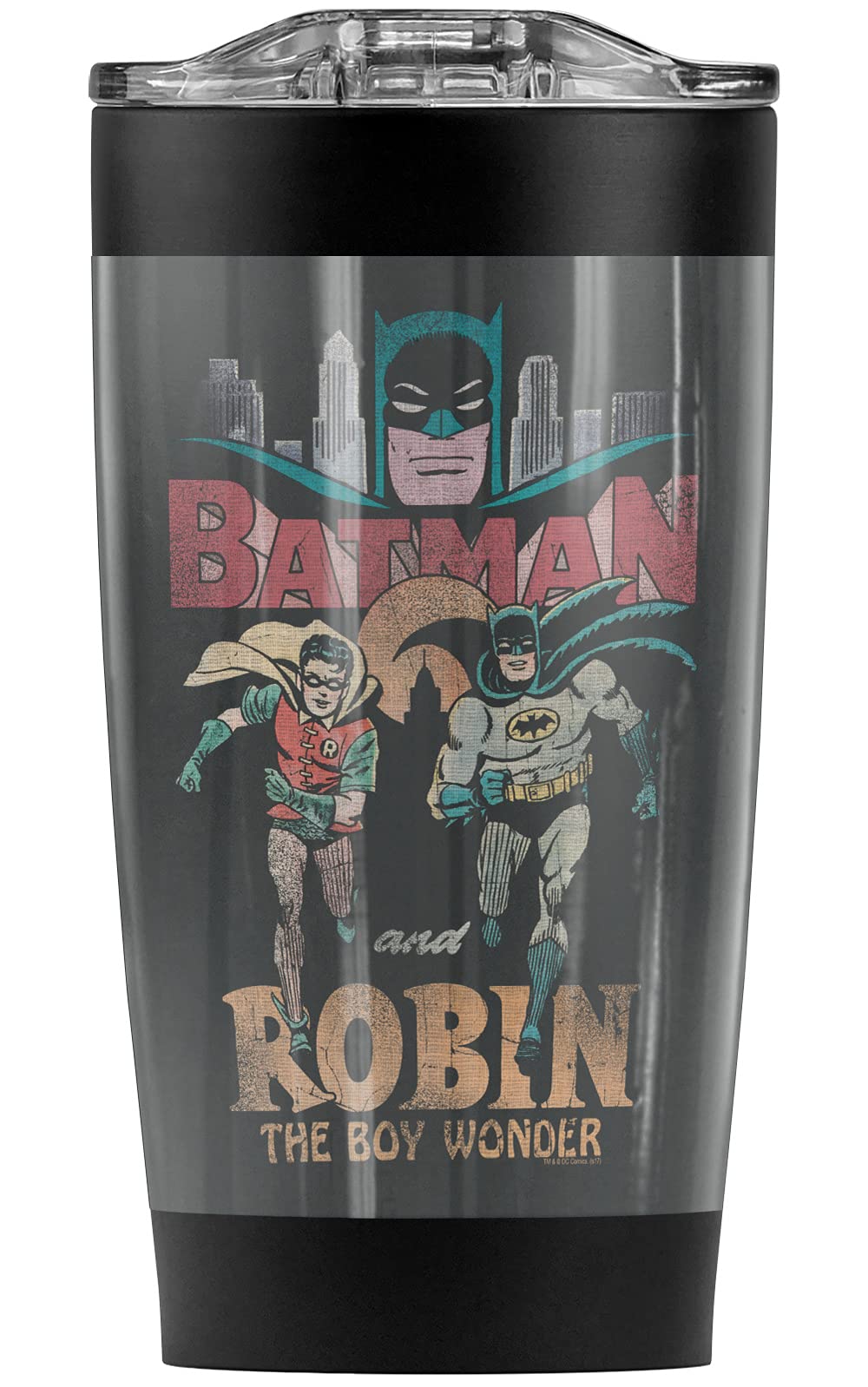 Batman Classic TV Series Stainless Steel Tumbler 20oz - Vacuum Insulated Coffee Travel Mug with Leakproof Lid | Keeps Hot & Cold Beverages | Perfect for Office, Gym, Commute & Outdoor Adventures