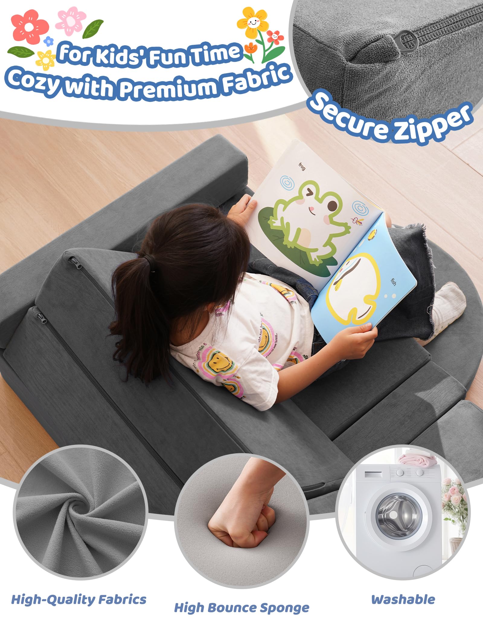 16PCS Modular Kids Play Couch - 63