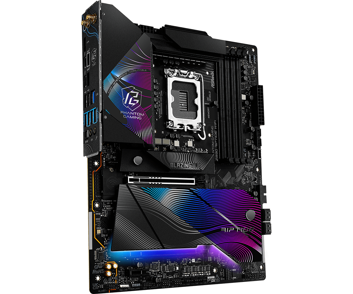 ASRock Z890 Riptide WiFi ATX Motherboard - Intel LGA 1851 Socket, DDR5 RAM Support, Dual Band WiFi 6, PCIe 5.0 - Perfect for Gaming PCs, Content Creation & High-Performance Workstations