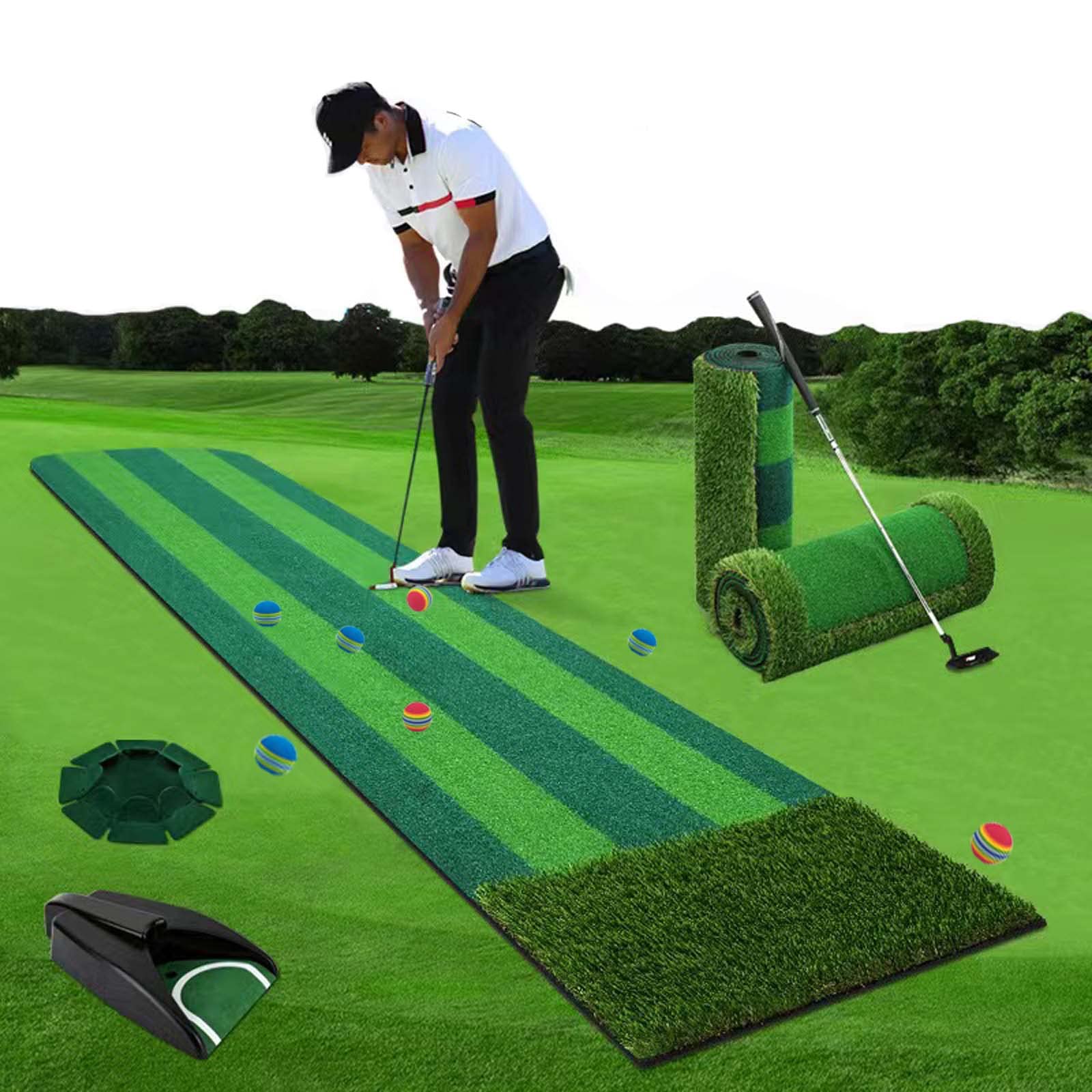 **Medsuo 20pcs Sponge Practice Golf Balls - Soft Foam Elastic Training Balls for Indoor & Outdoor Golf Practice (Red & Blue) - Perfect for Backyard, Driving Range & Home Golf Drills**